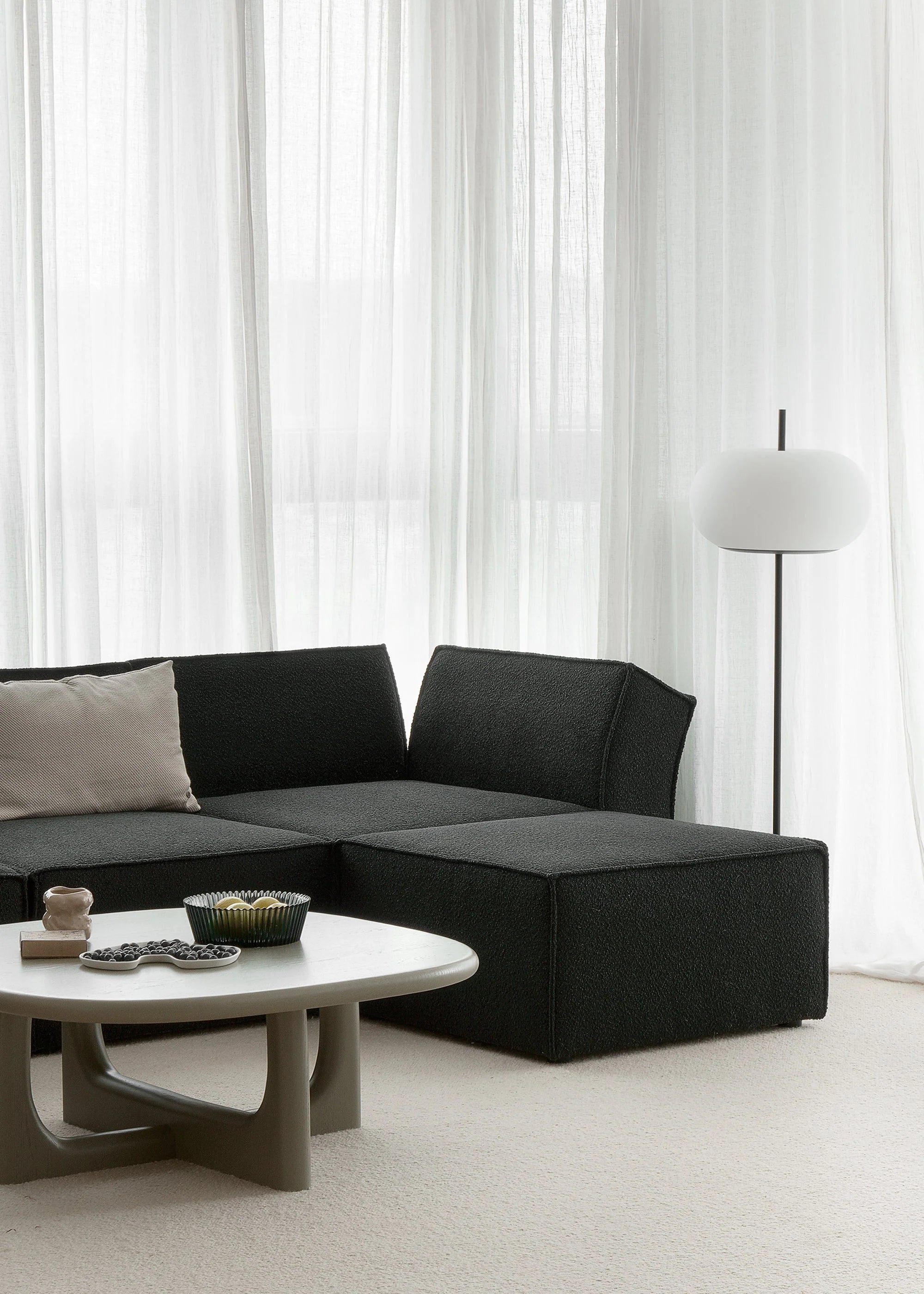 Modulares Sofa ANDO - grüner Pouf