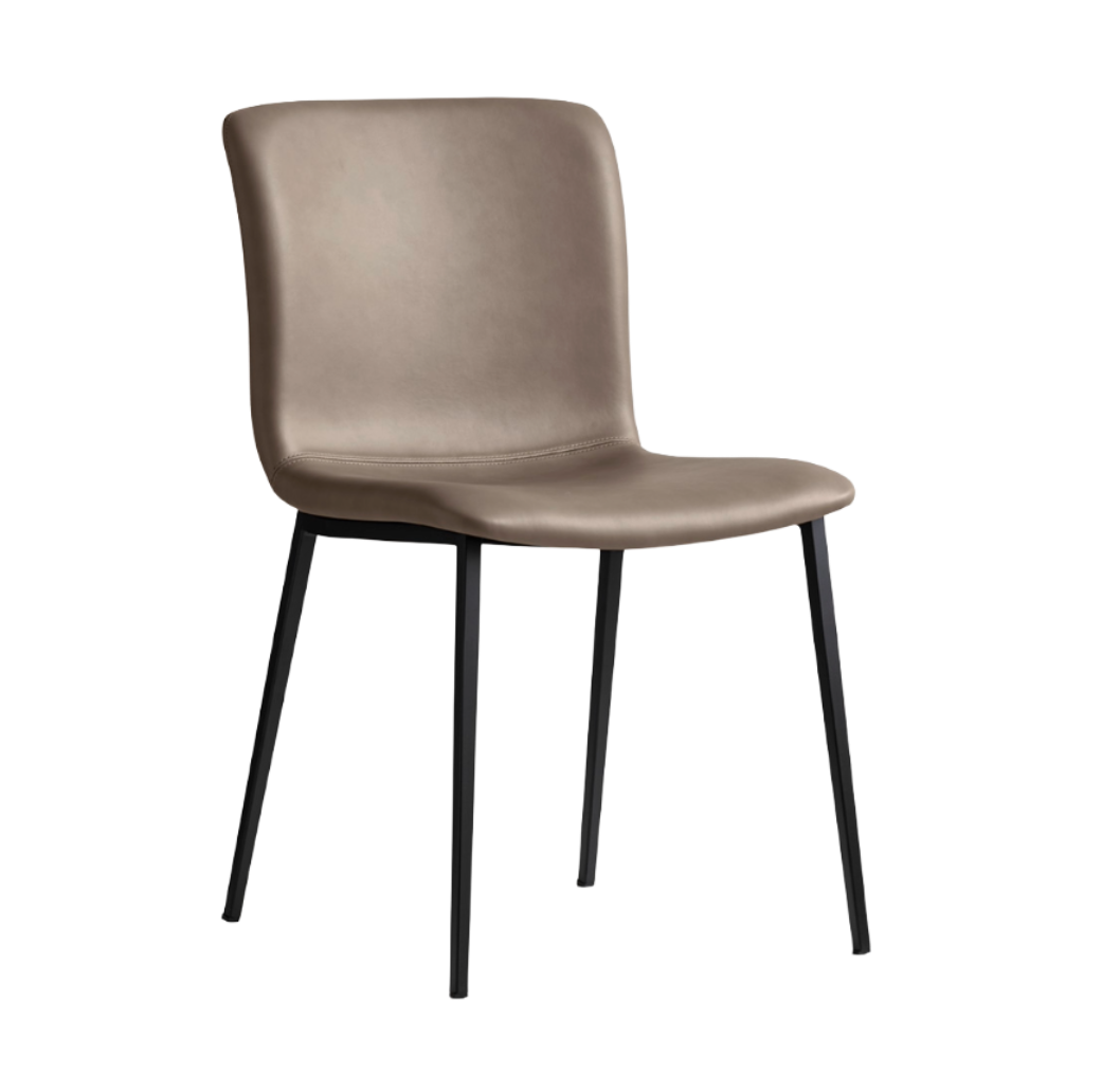 Krzesło ANNIE tapicerowane z czarną metalową podstawą – Calligaris