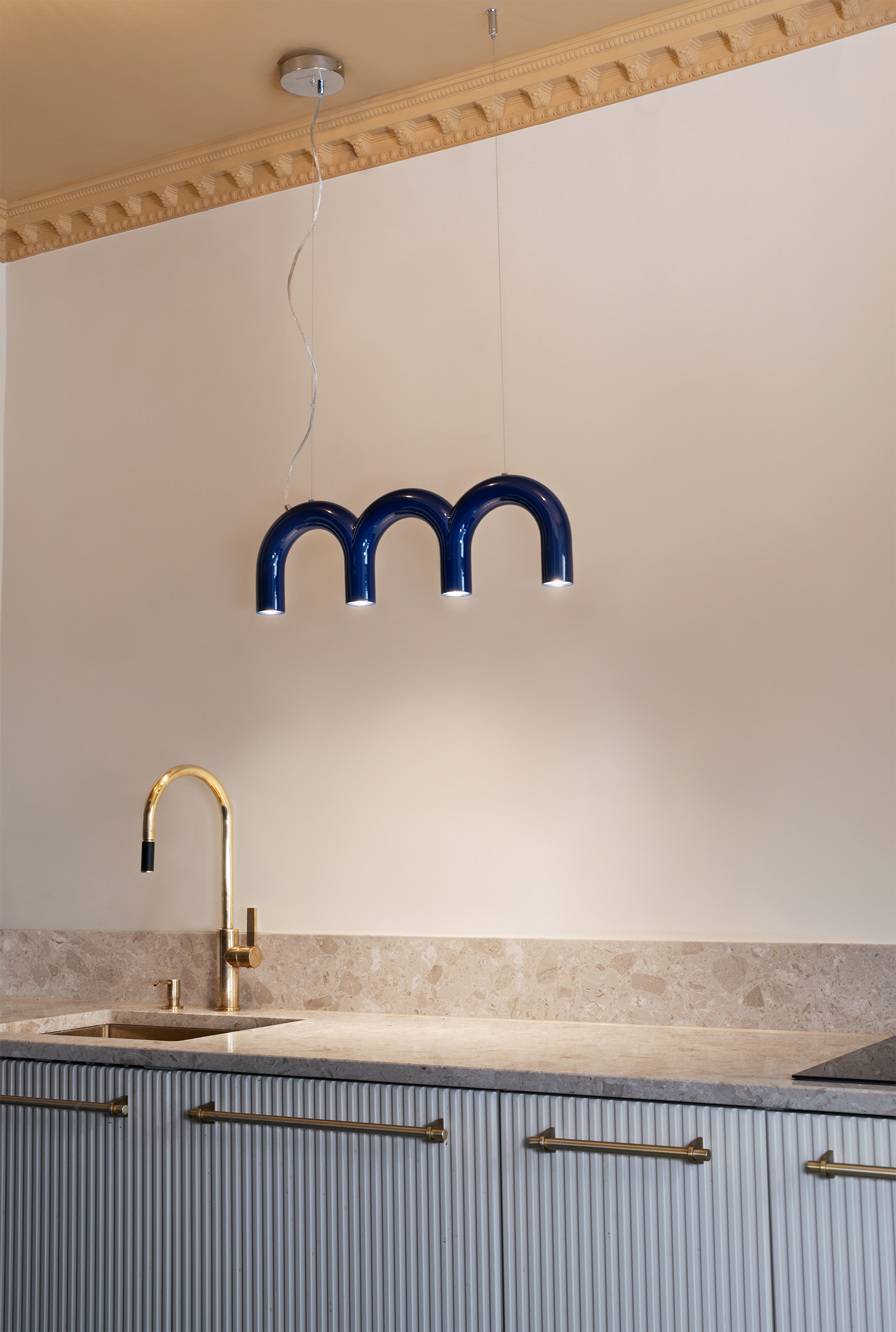 Hanglamp ARCH TRIPLETTE blauw