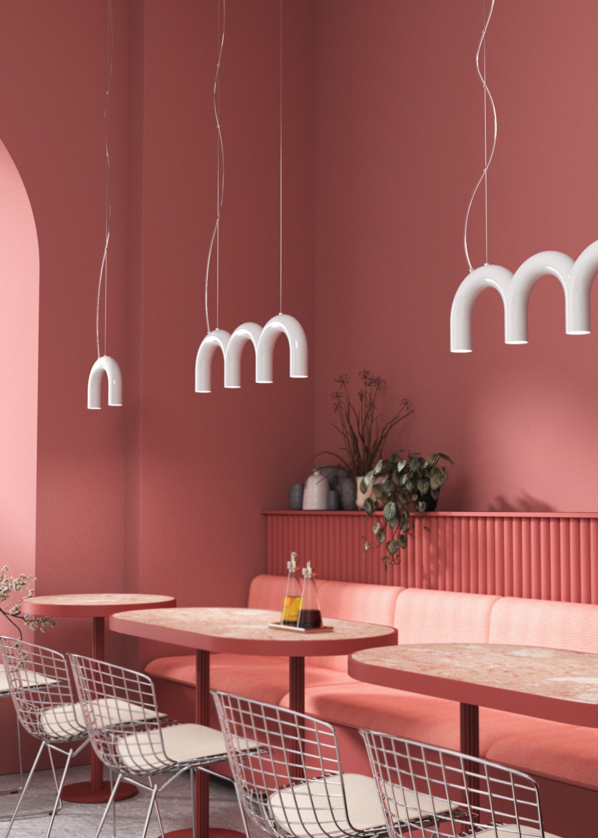 Hanglamp ARCH SINGLE wit