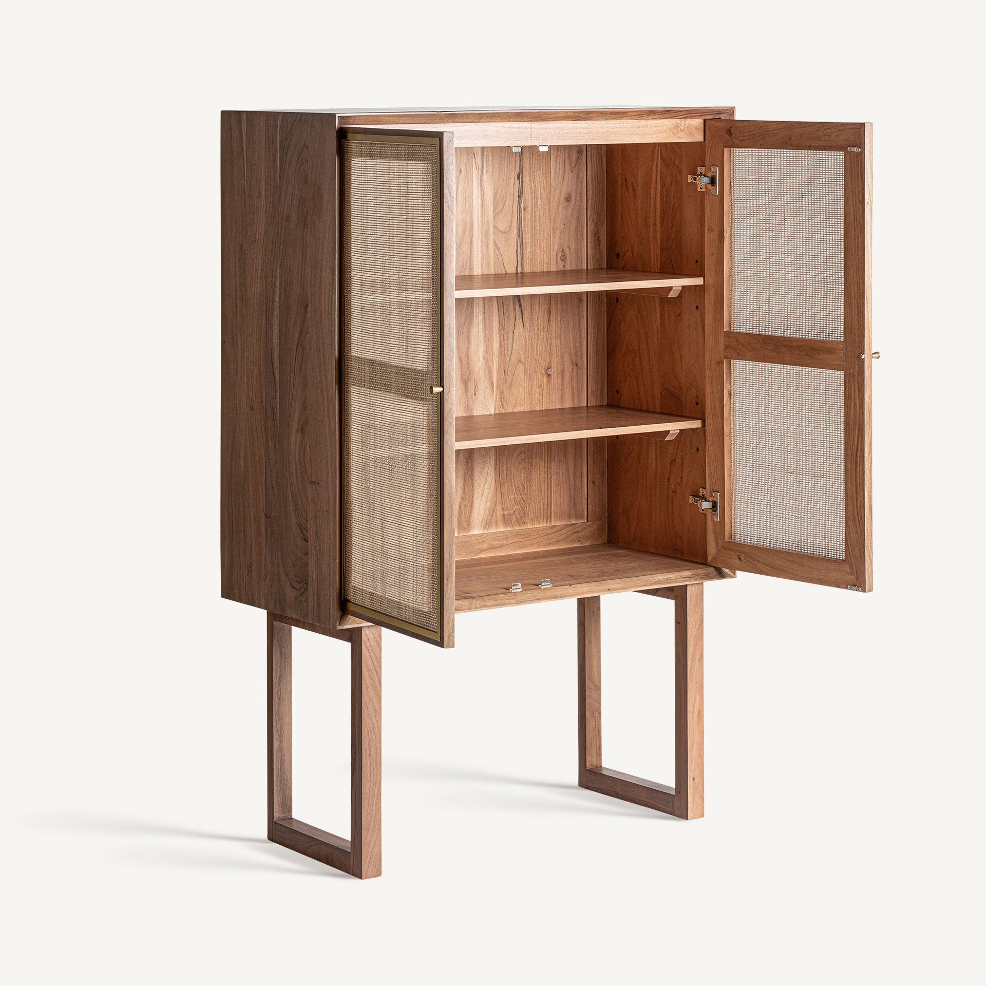 Kast GONDORF mango hout met riet