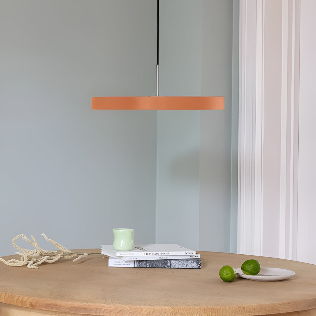 Hanglamp ASTERIA PLUS oranje met zilveren inzet