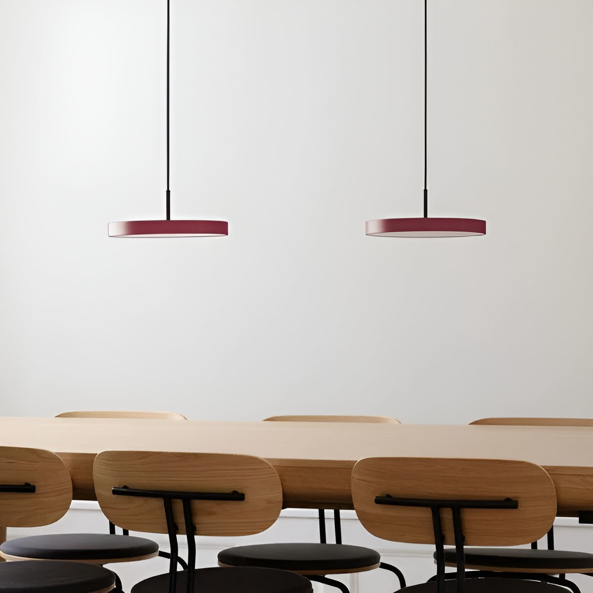 Hanglamp ASTERIA PLUS bordeaux met zwarte inzet