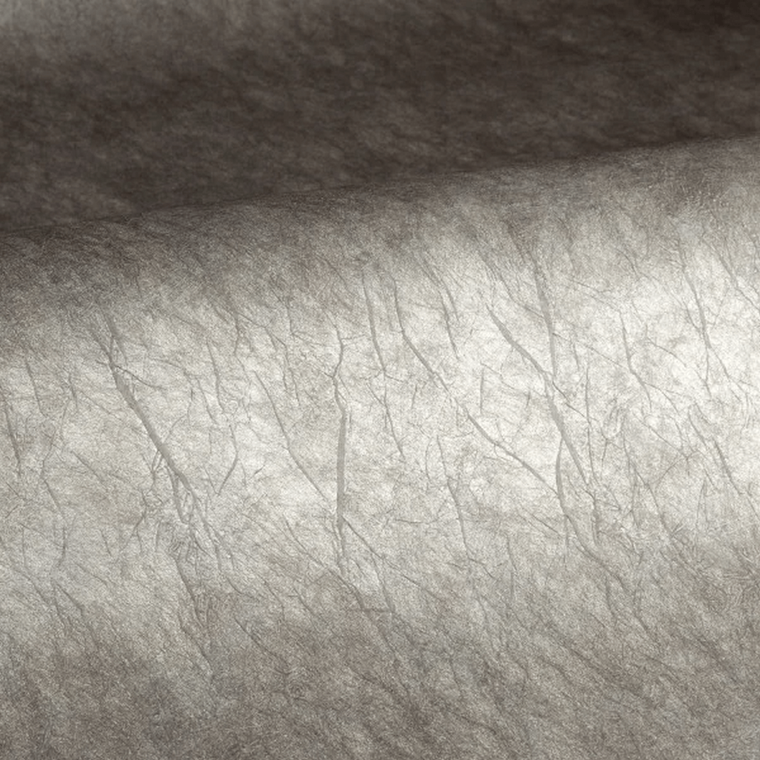Metallic Textured Fabric Wallpaper with Pleats OXEA - GRIS NUAGE ARGENTÉ Silver with Gray