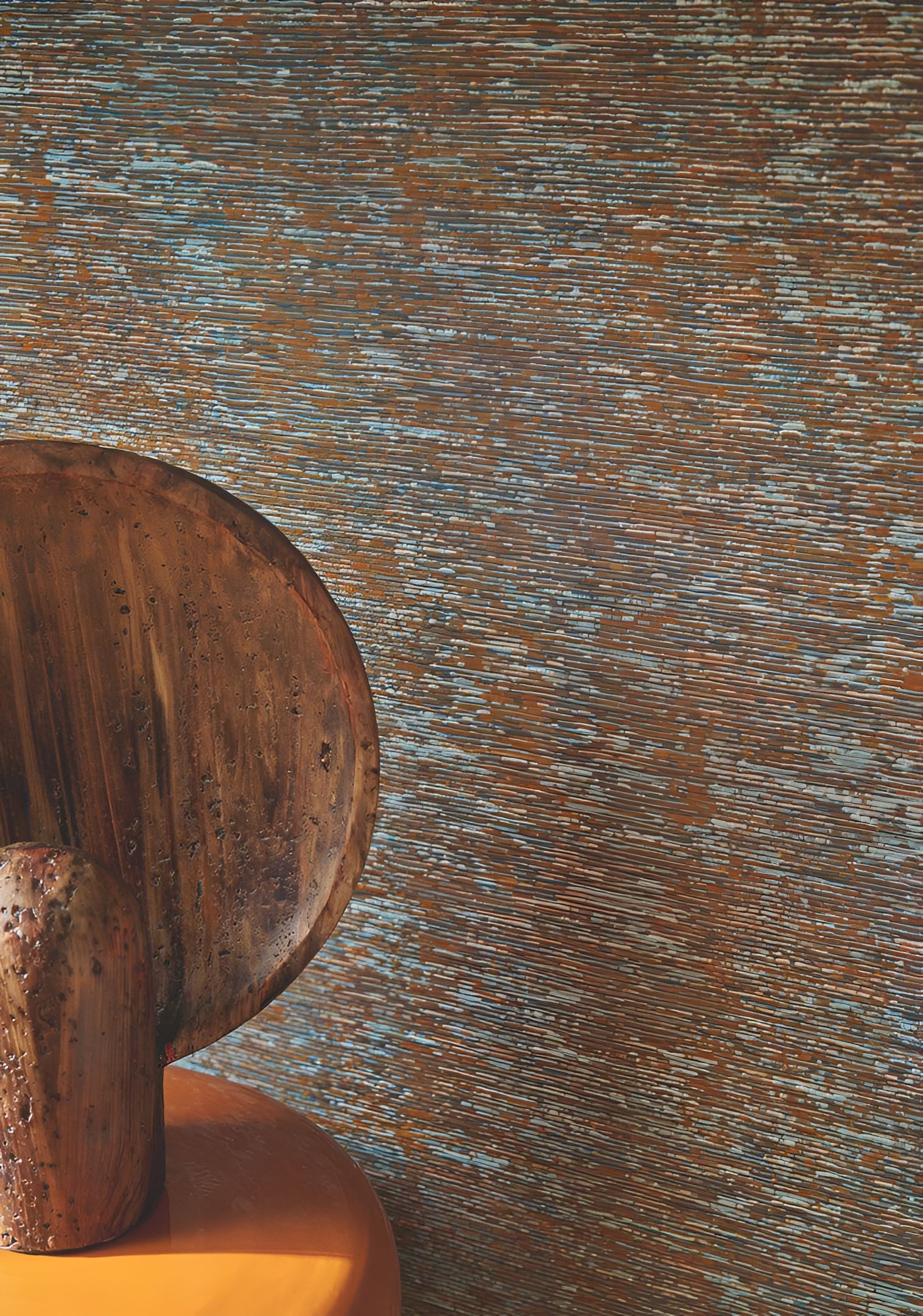 Structuurtextielbehang ARTOIS - OCRE goudkleurig