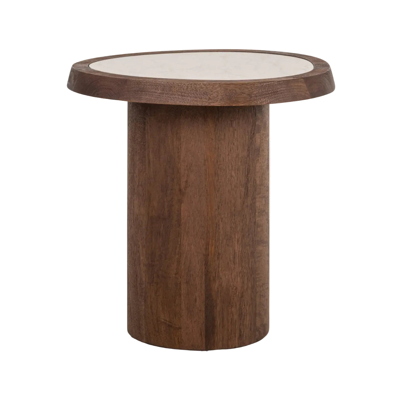 Zijtafel MELROSE mango hout met marmer