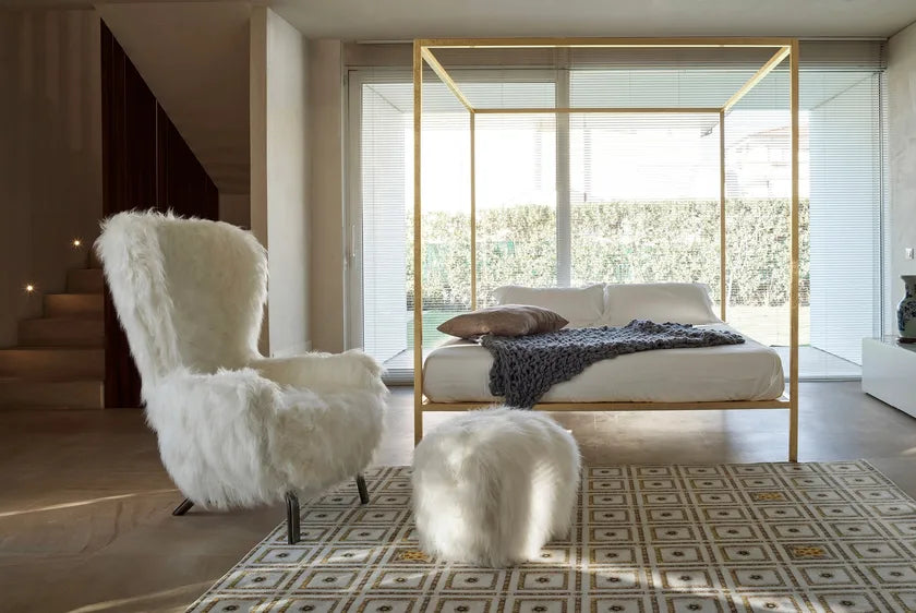 Fauteuil GUELFO FUR wit