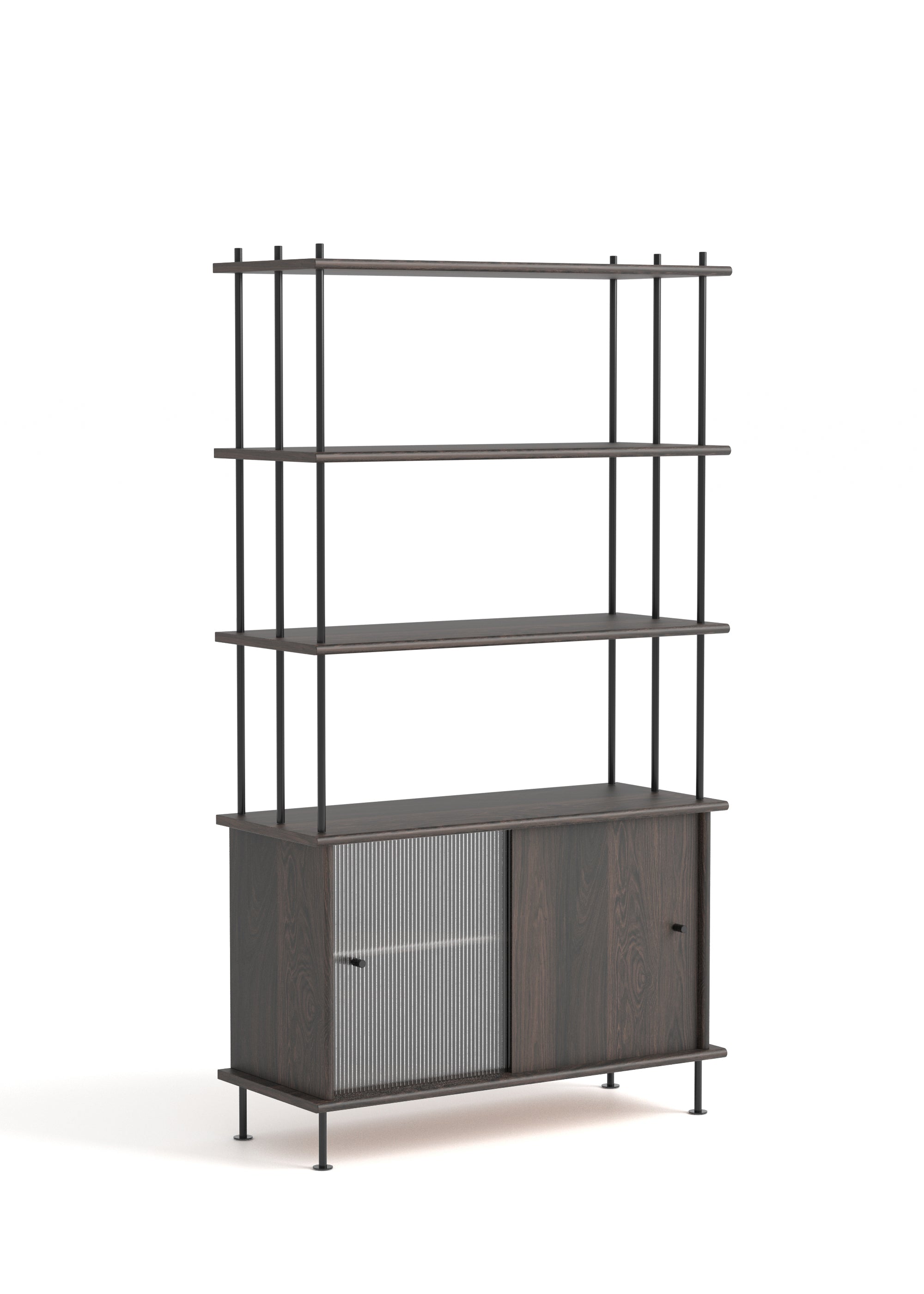 BAVA 100 kast van eikenhout in ebbenhout