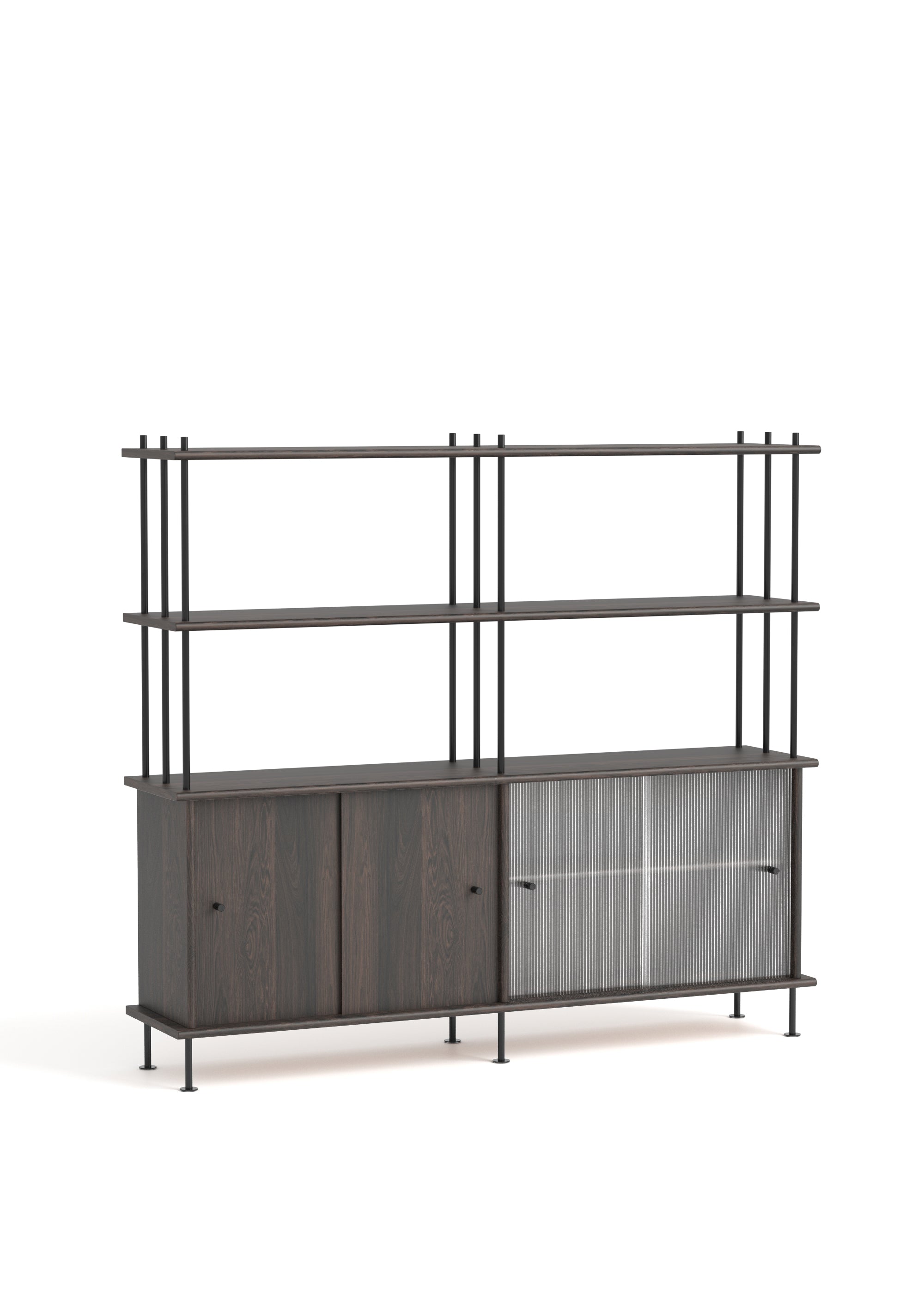 BAVA 160 Schrank aus schwarzem Eichenholz