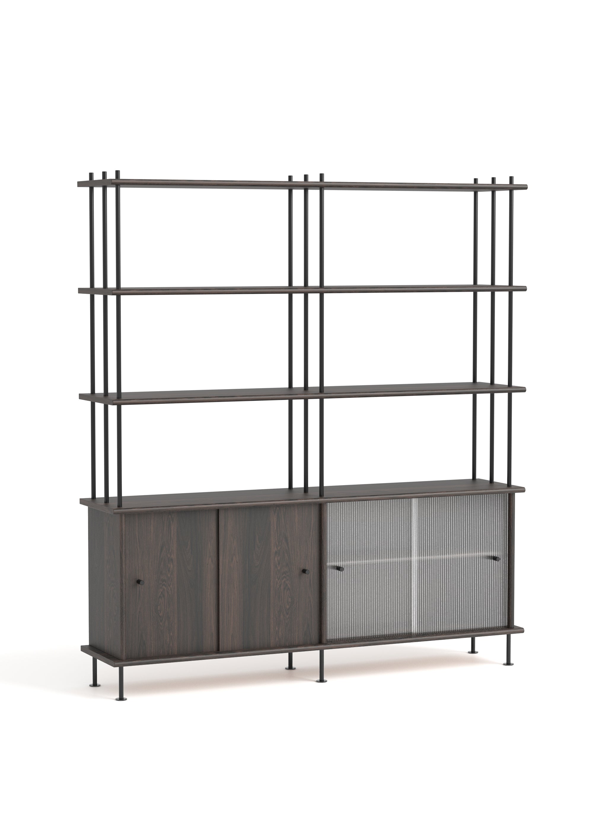 BAVA 160 Schrank aus schwarzem Eichenholz