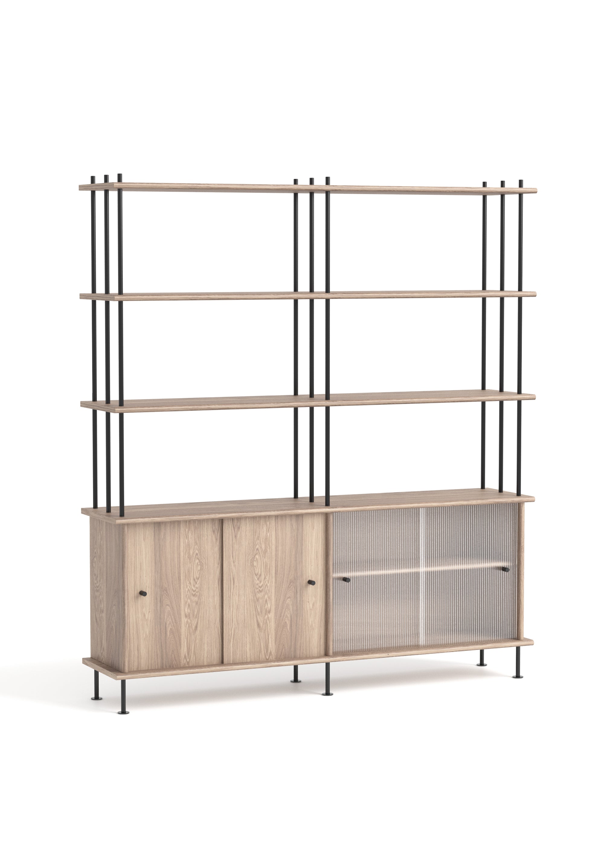 Schrank BAVA 160 gebleichtes Eichenholz