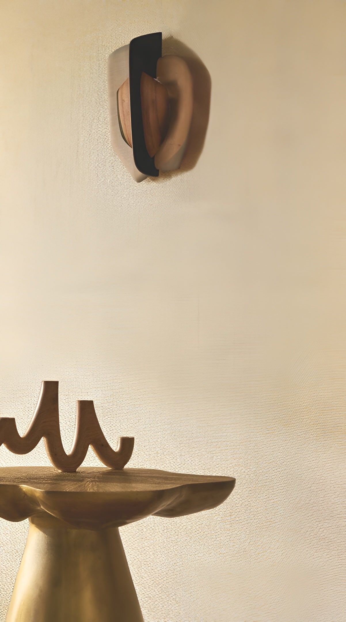 Structuurtapijt op metallic folie RADIEUSE - IVOIRE OR ivoorkleur