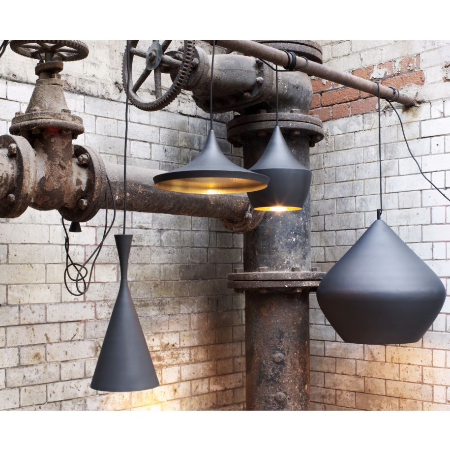 Pendelleuchte BEAT schwarz mit Kupfer