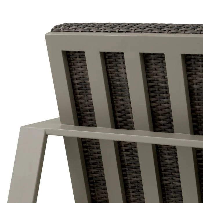 BELLE VUE Outdoor Armchair Gray Rattan