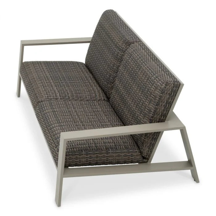 BELLE VUE Outdoor Sofa Gray Rattan