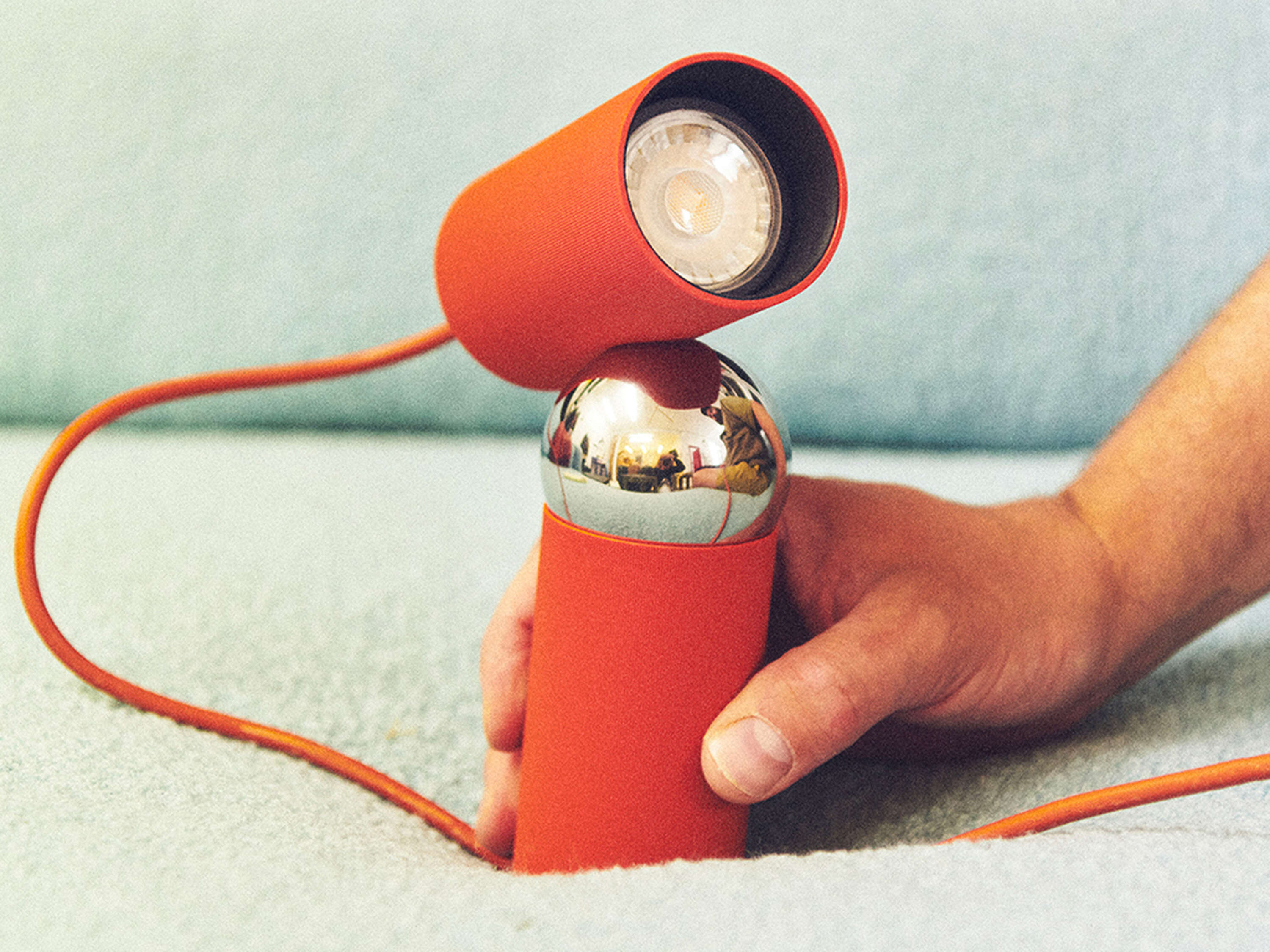 Tafellamp BILBOQUET rood-oranje