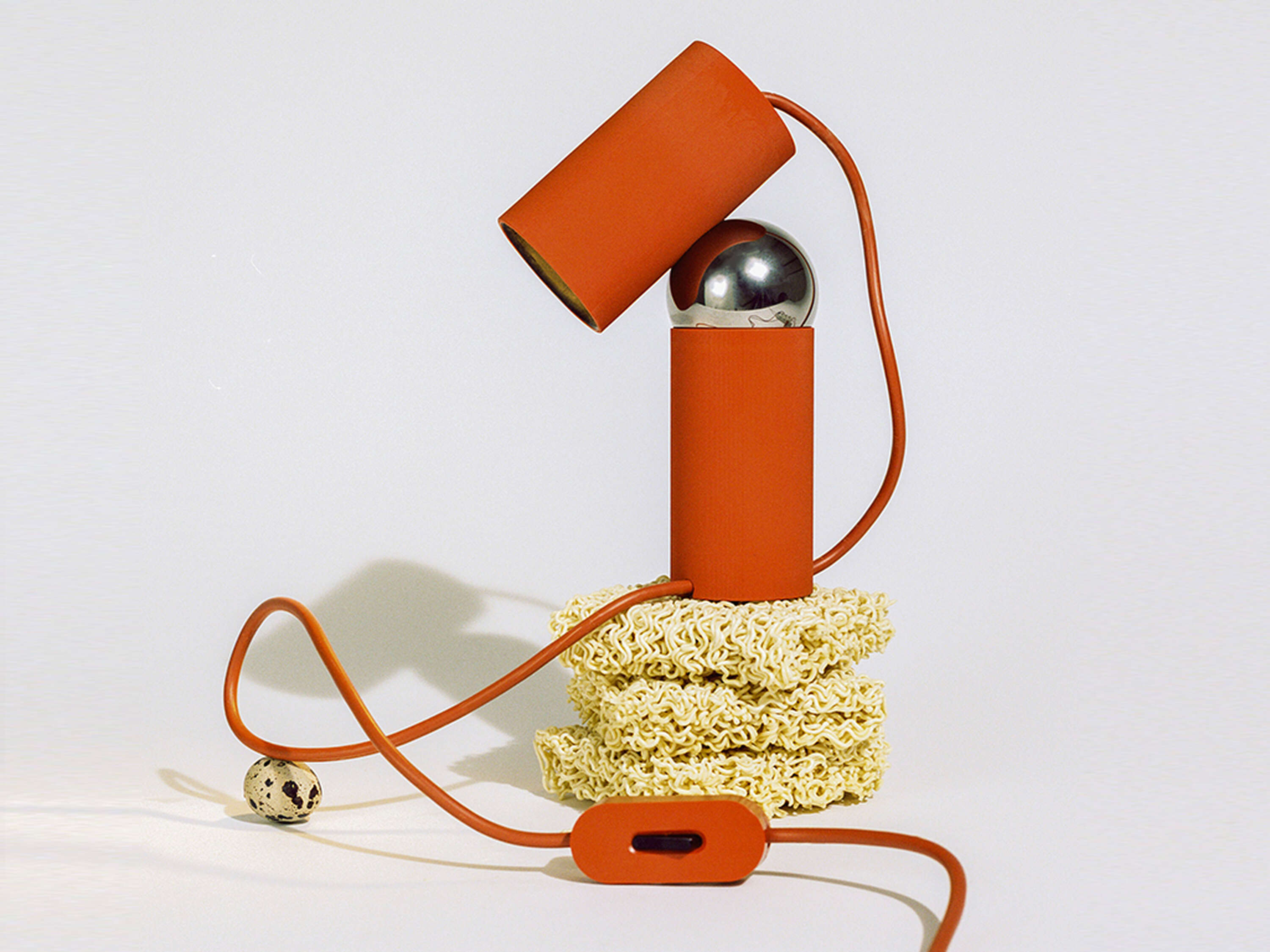 Tafellamp BILBOQUET rood-oranje