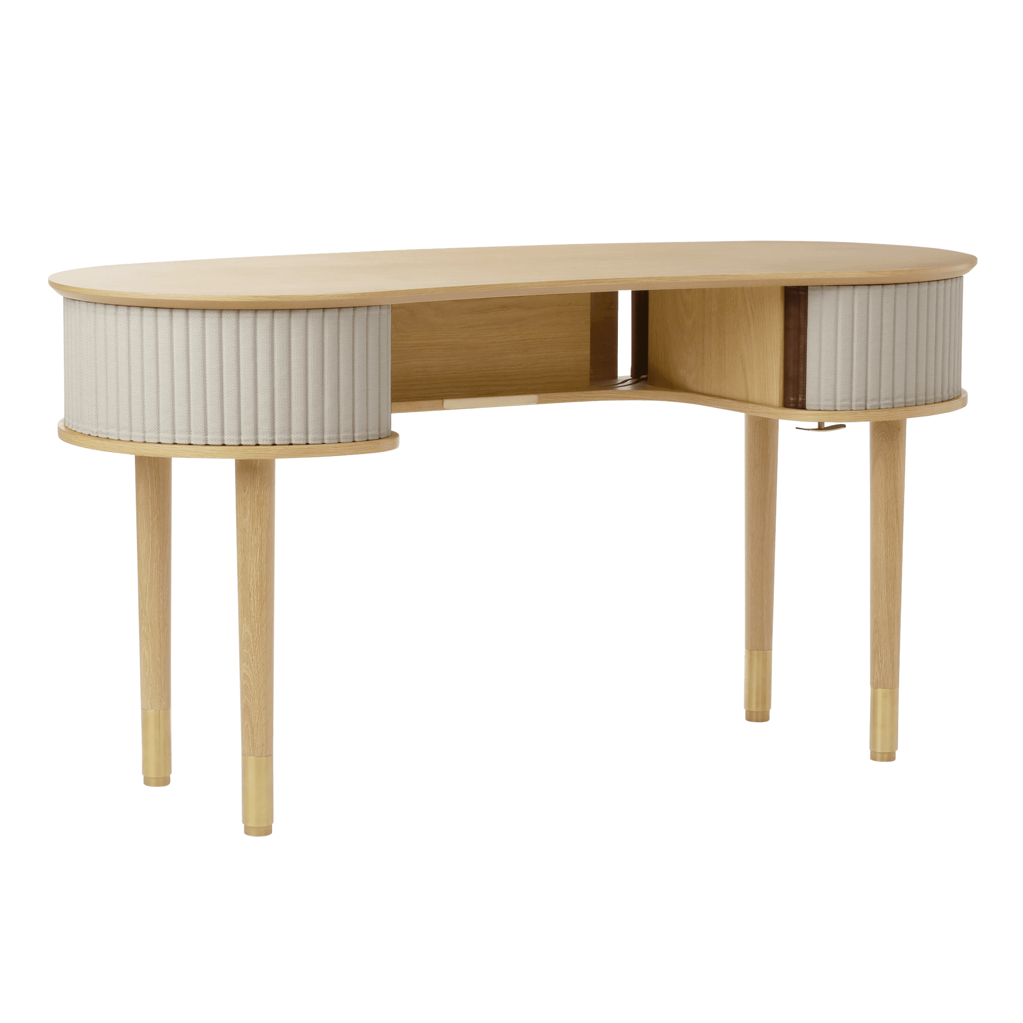 Biurko AUDACIOUS beżowy z dębem UMAGE Eye on Design