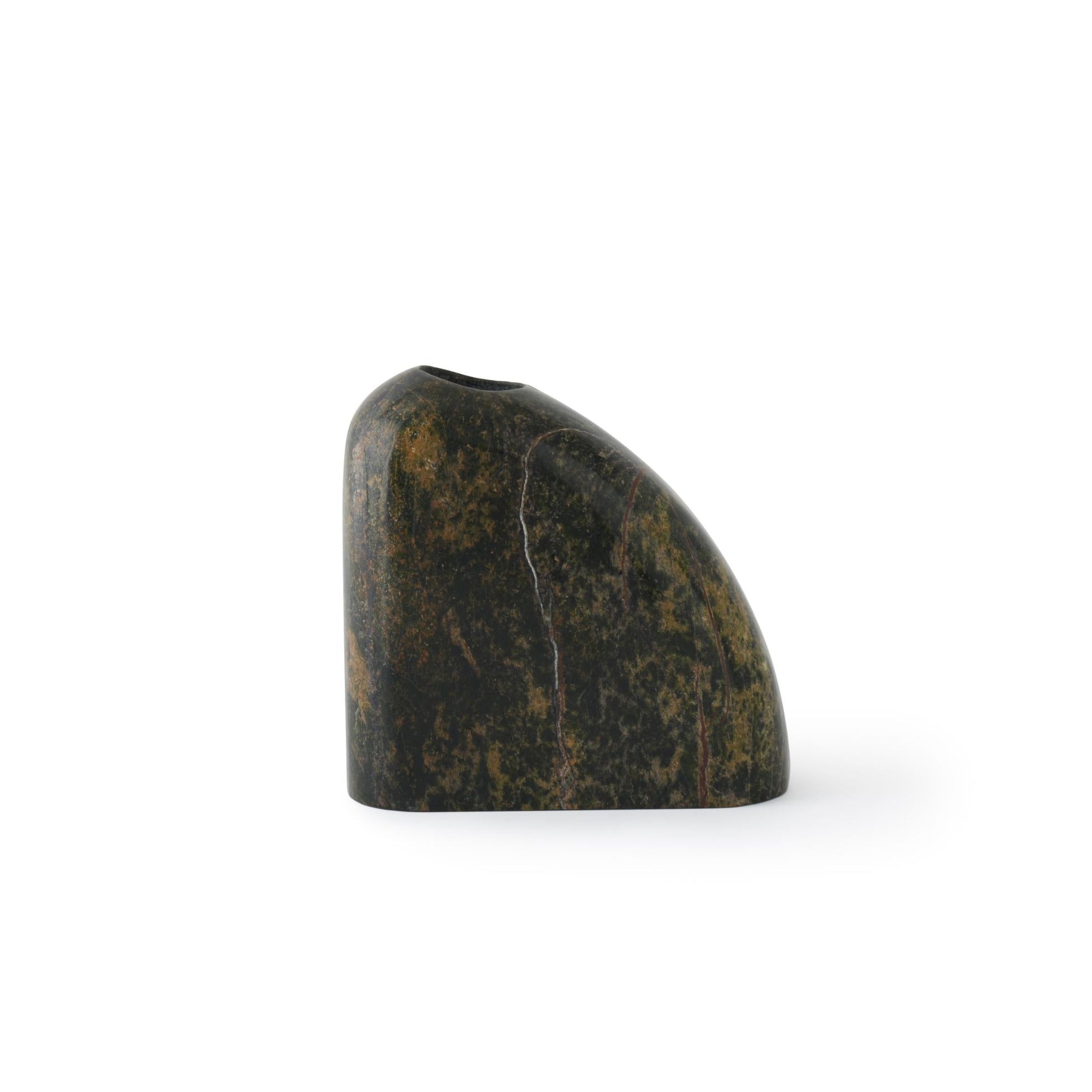 Wazon BOULDER zielony marmur forest