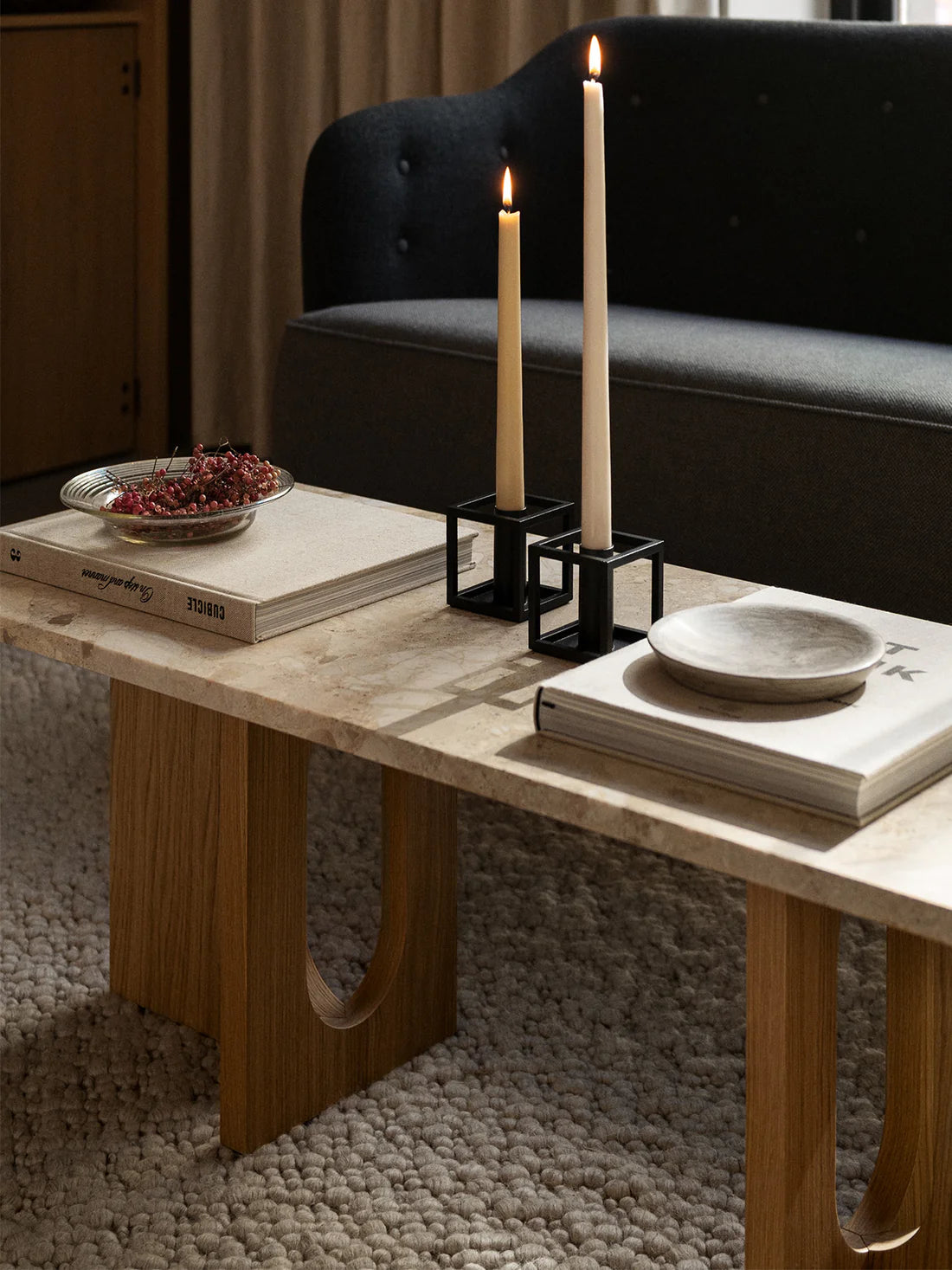 KUBUS bruine kaarsenhouder