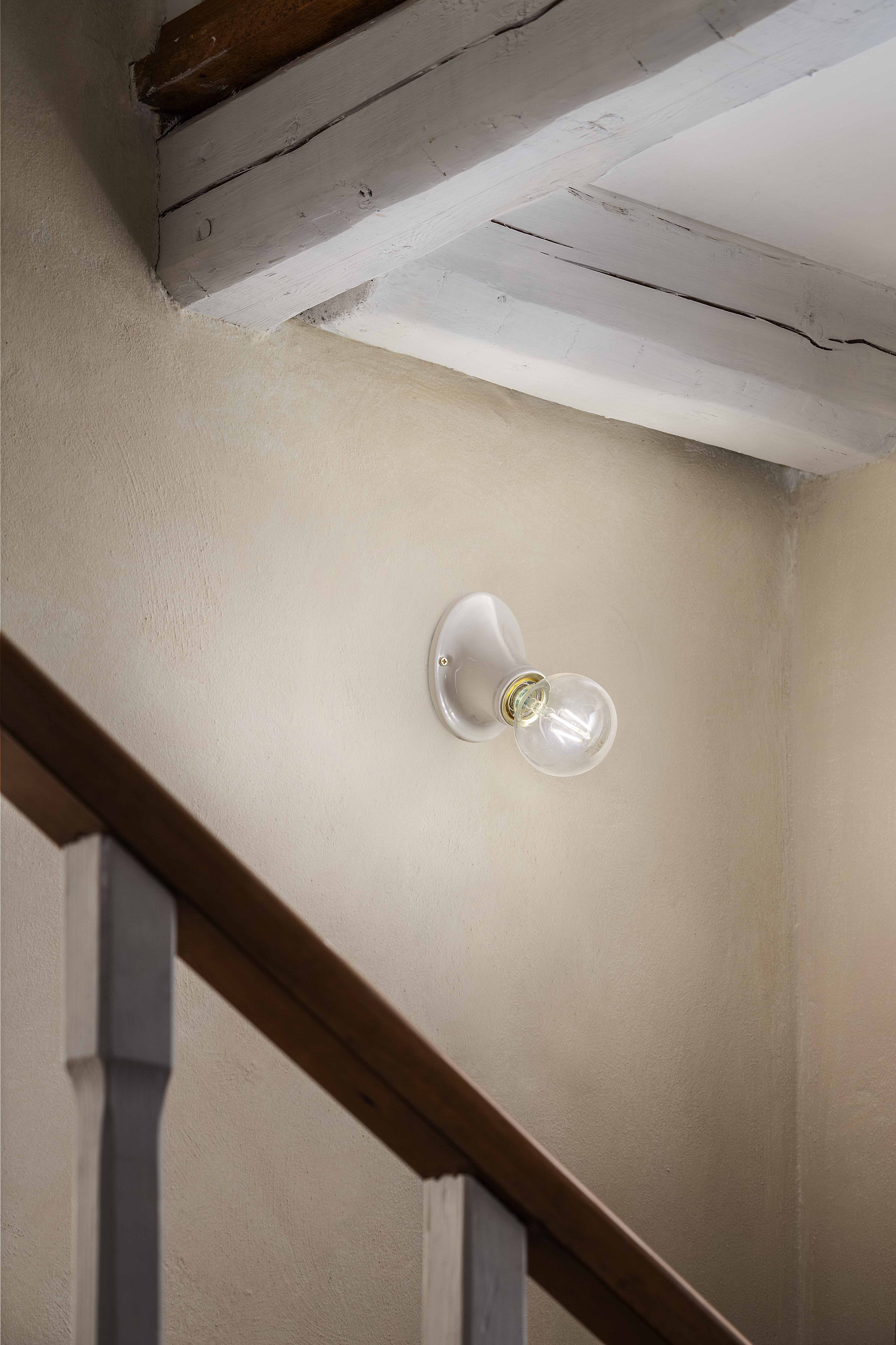 Keramik-Wandleuchte TRIESTE weiß