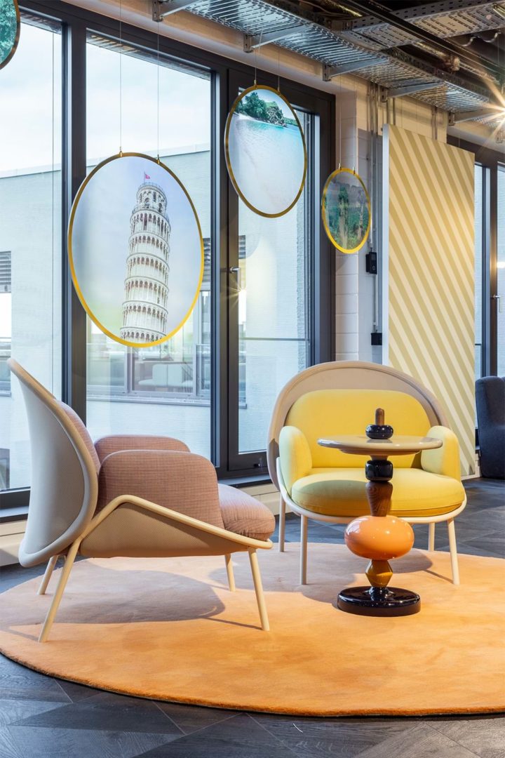 Fauteuil met lage rugleuning MESH beige