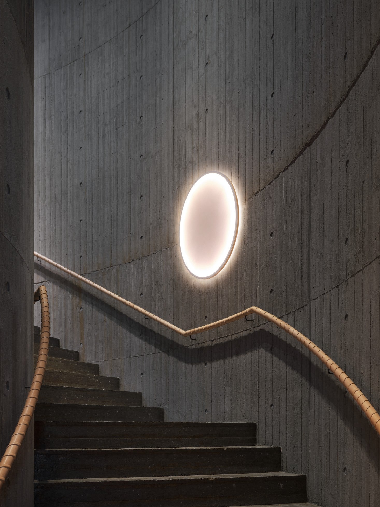Wandlamp CALM wit met grijze rand
