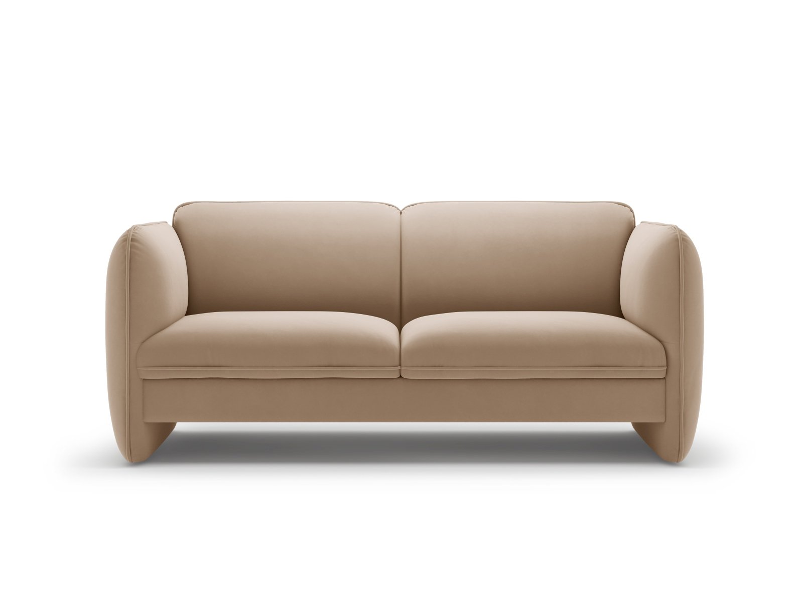 Sofa van fluweel voor 2 personen GEORGIA amandelbeige