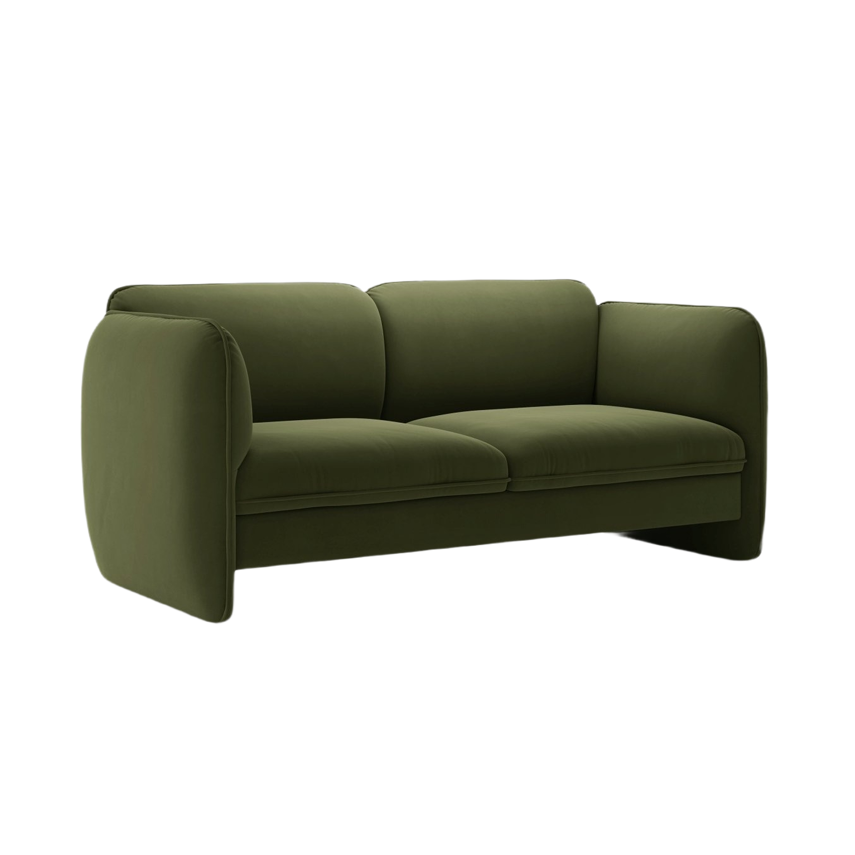 Sofa van fluweel voor 2 personen GEORGIA groen