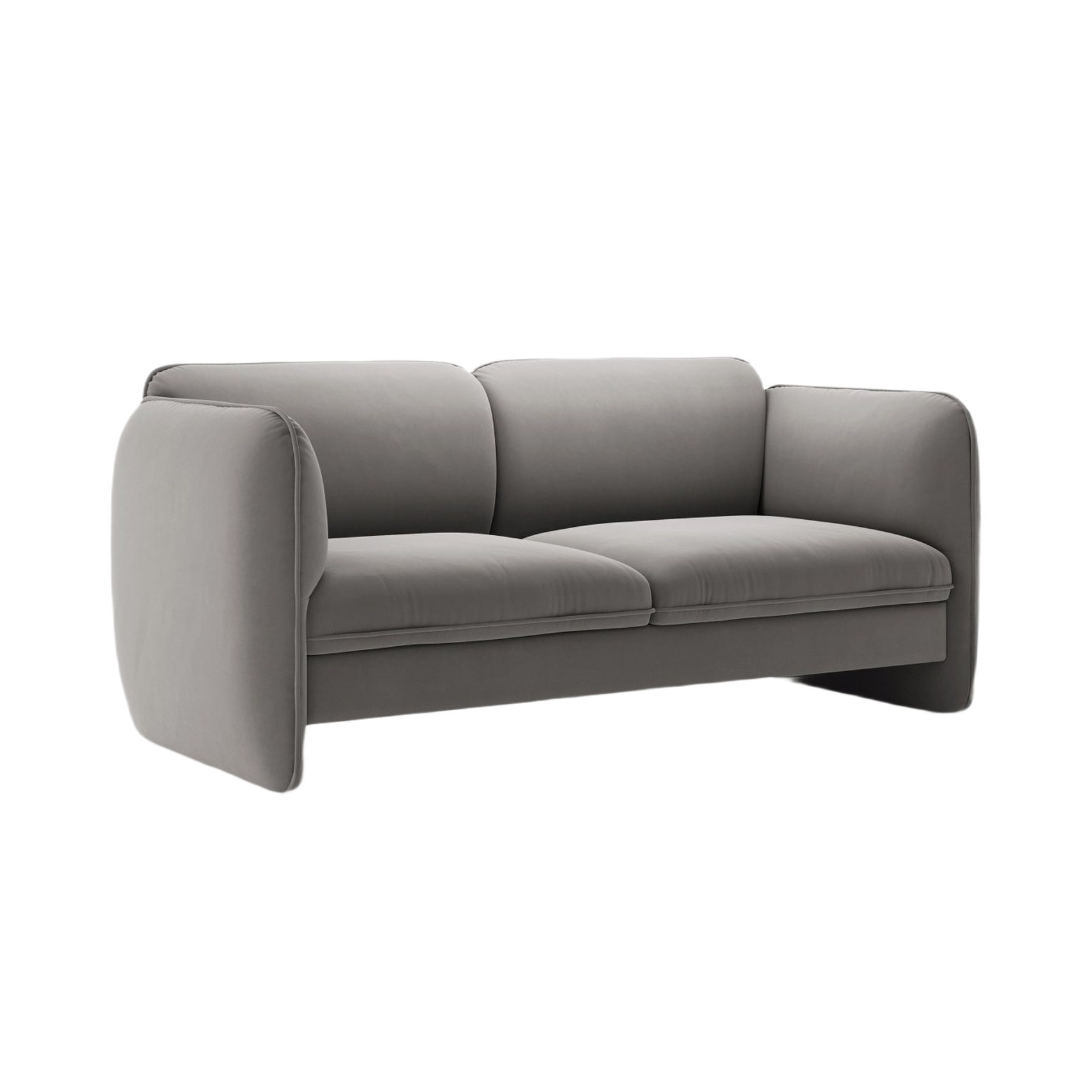 Sofa aus Samt 2-sitzig GEORGIA dunkelgrau