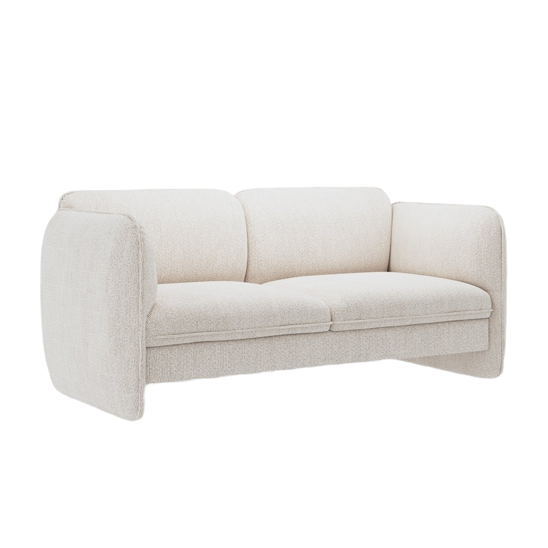 Sofa 2-zits GEORGIA lichtbeige chenille