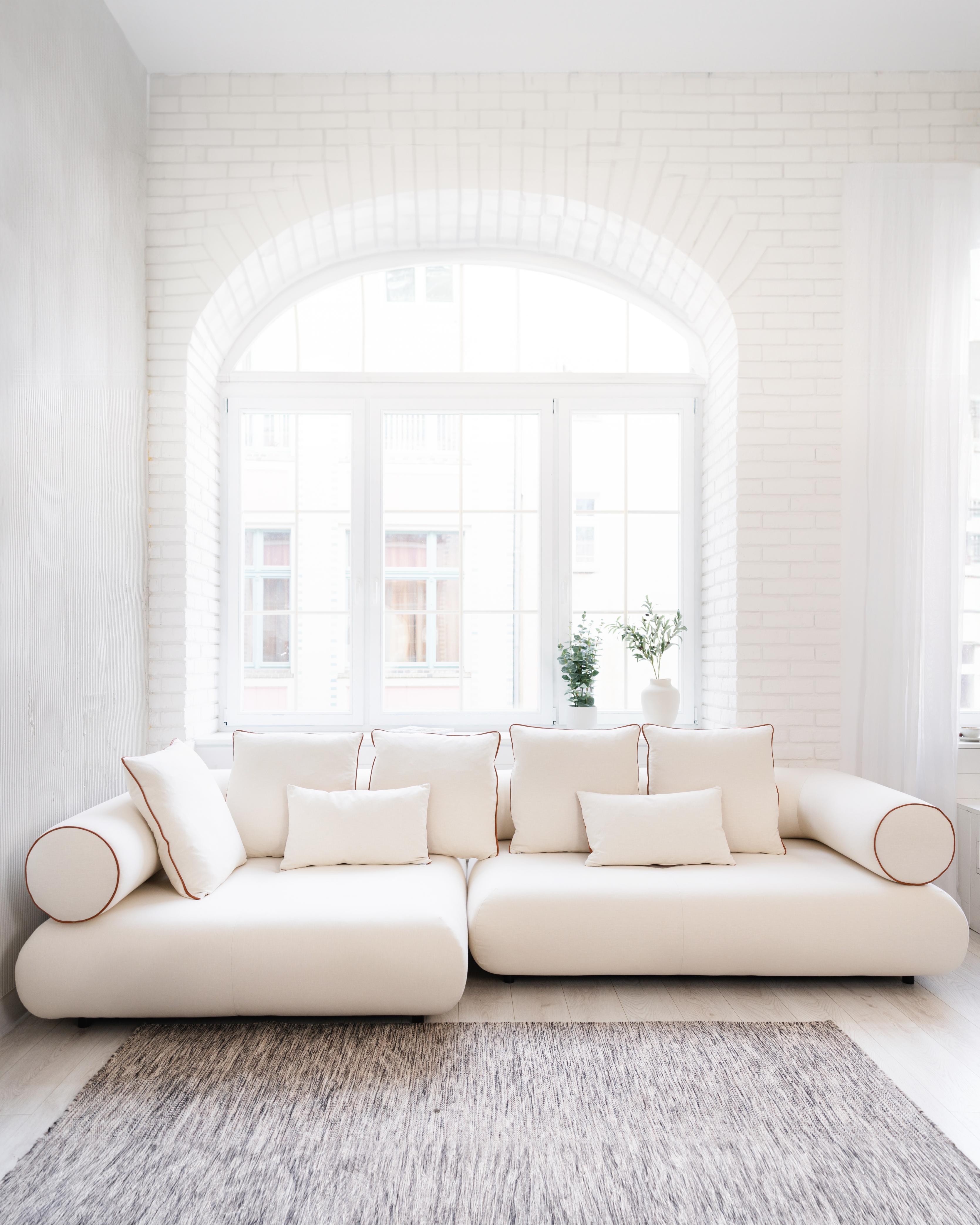 Right-facing modular corner sofa CASABLANCA customizable