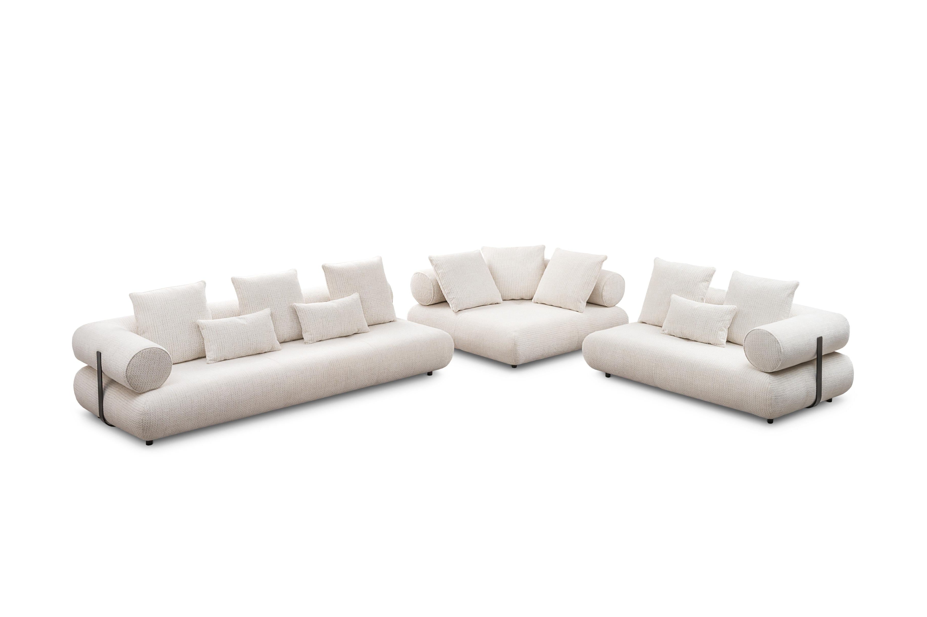 Right-facing modular corner sofa CASABLANCA customizable
