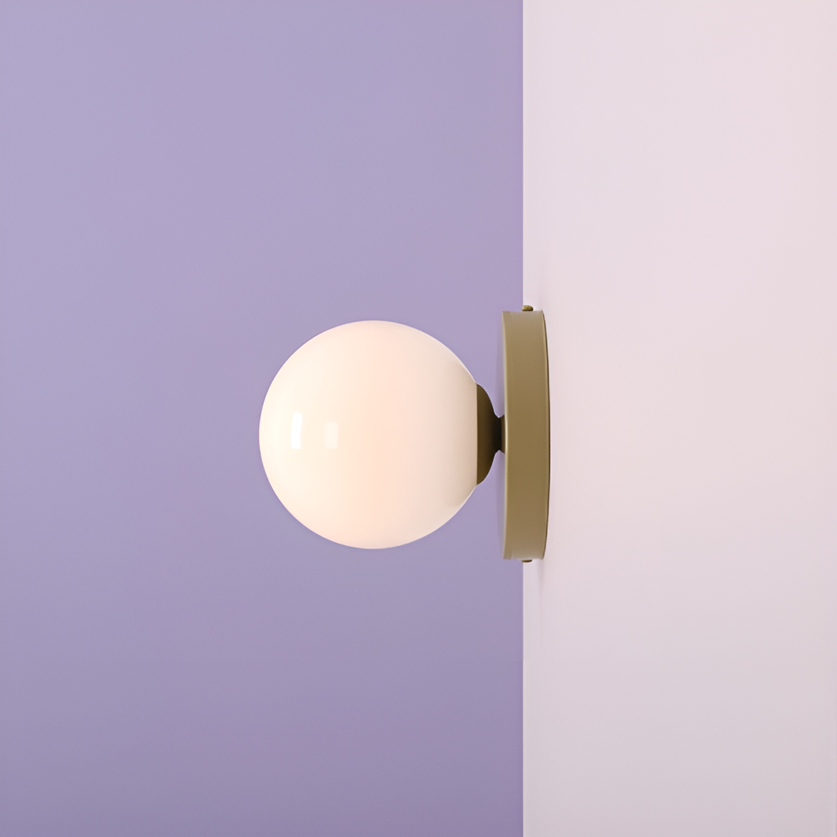 BALL DUO Pistazien-Wandleuchte