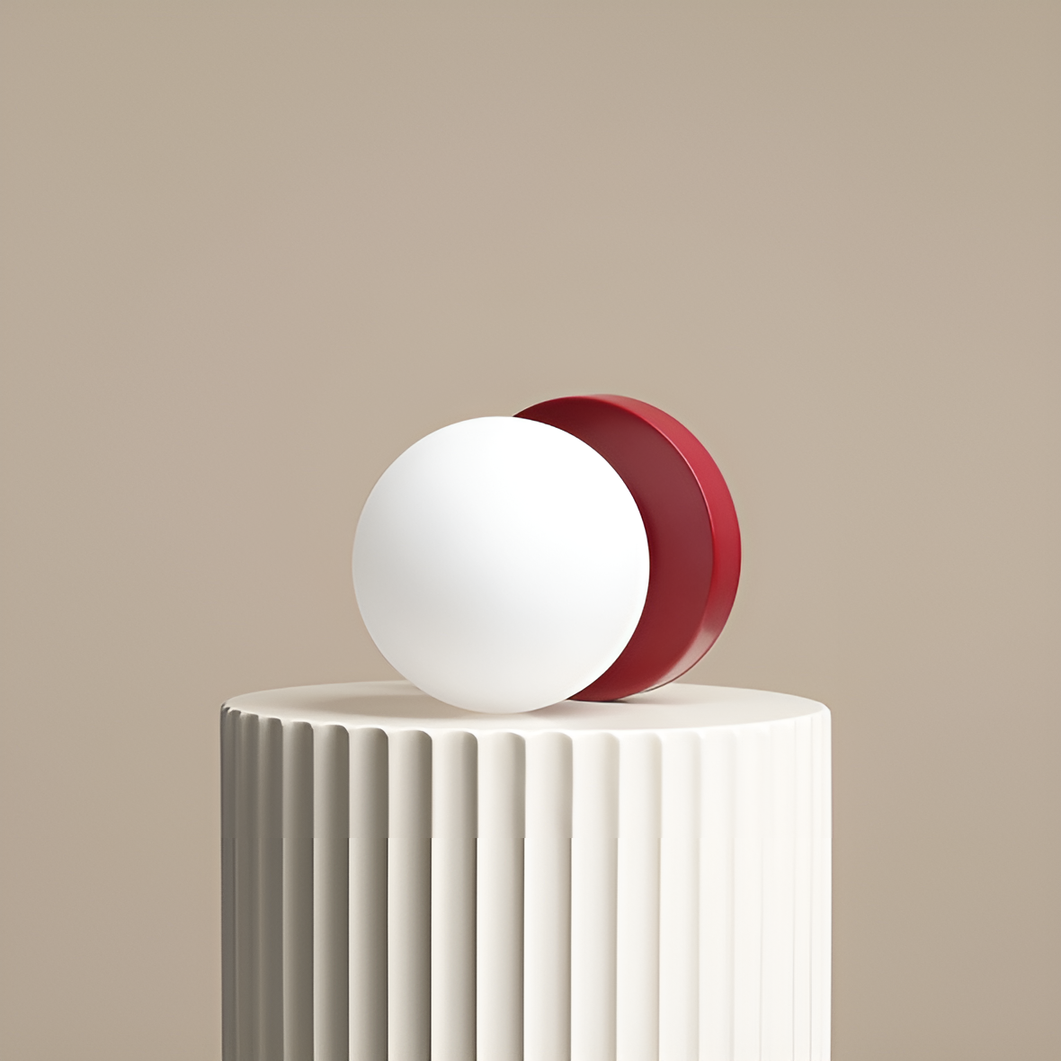 Ball red table lamp