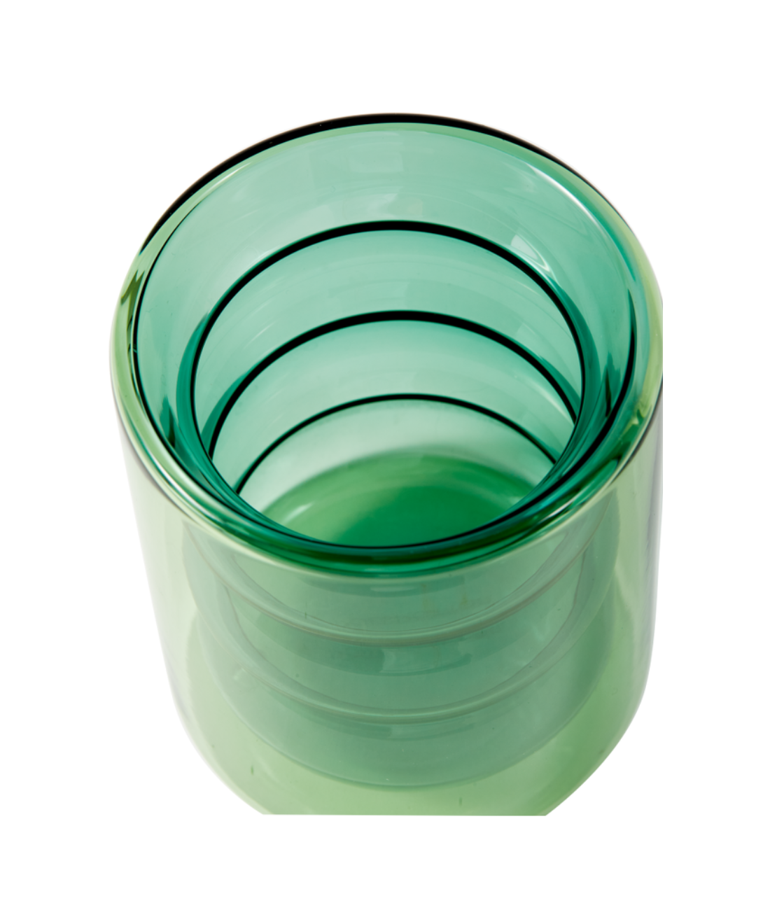 Set glazen CHUBBY donkergroen