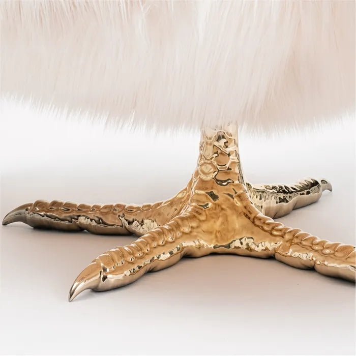 Fauteuil COCKY lichtroze bont