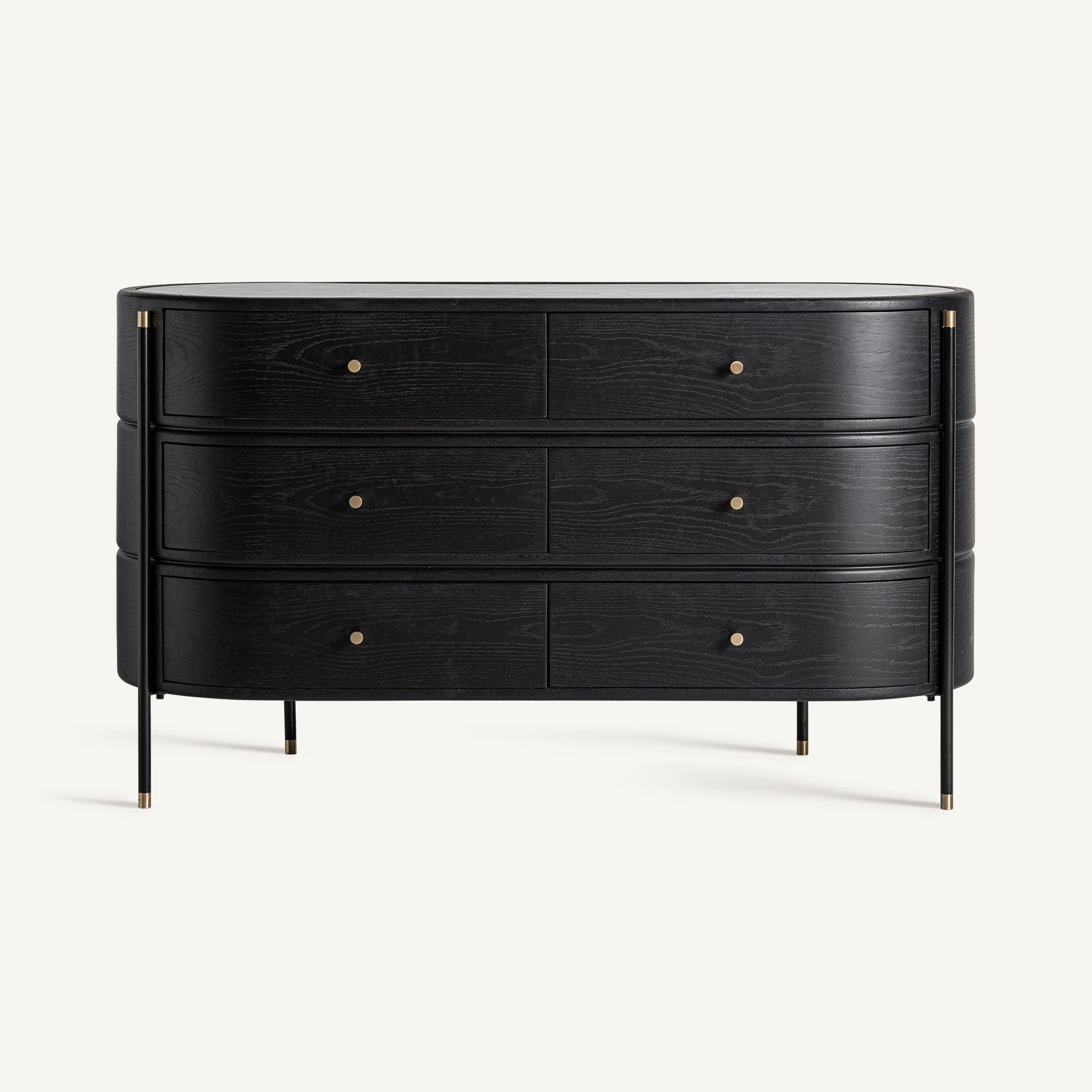 Dressoir met lades BILZEN zwart