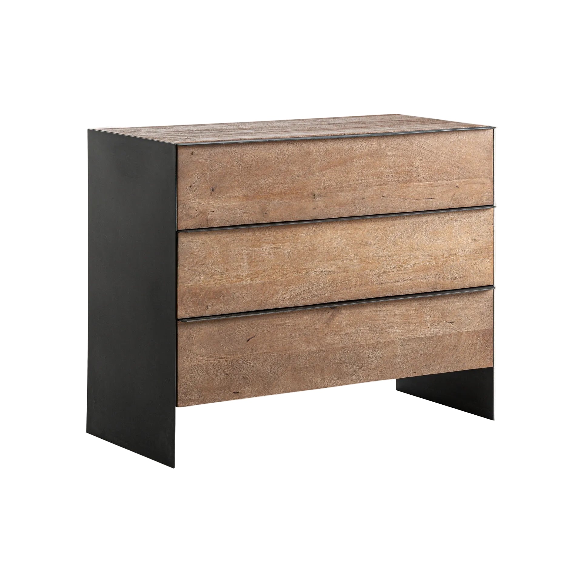 Kommode KILLEANY van mango-hout met metalen afwerking