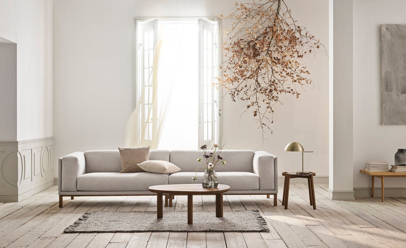 Sofa 2-modulair COSY basis van eikenhout