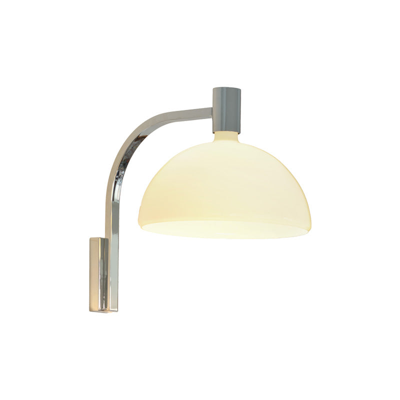 Wandlamp AS3C chroom met wit glas