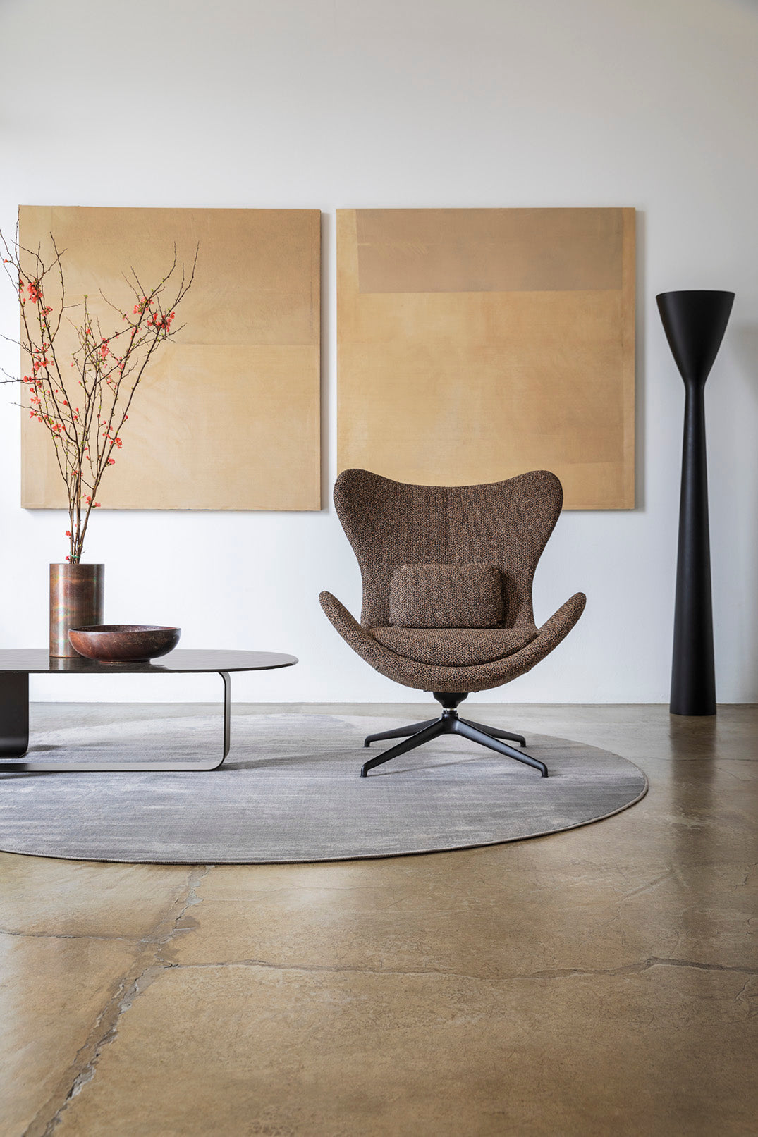 Koffietafel RIBBON bruin glas