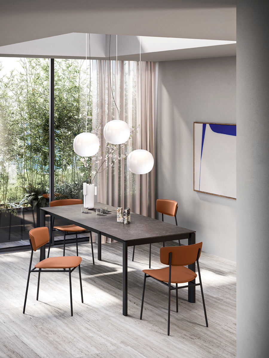 Upholstered FIFTIES Chair with Gold Base