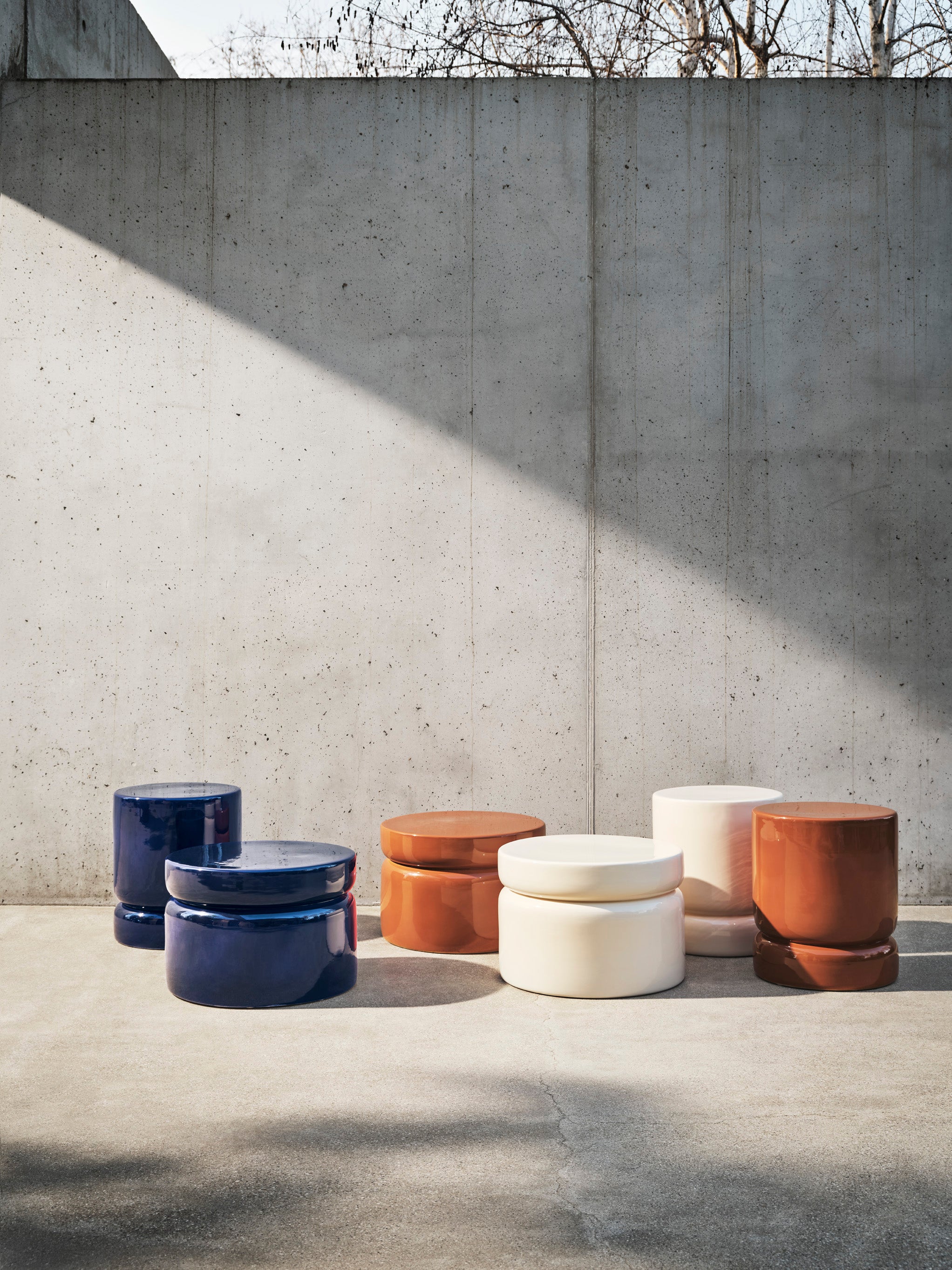 BAMBU blauwe salontafel