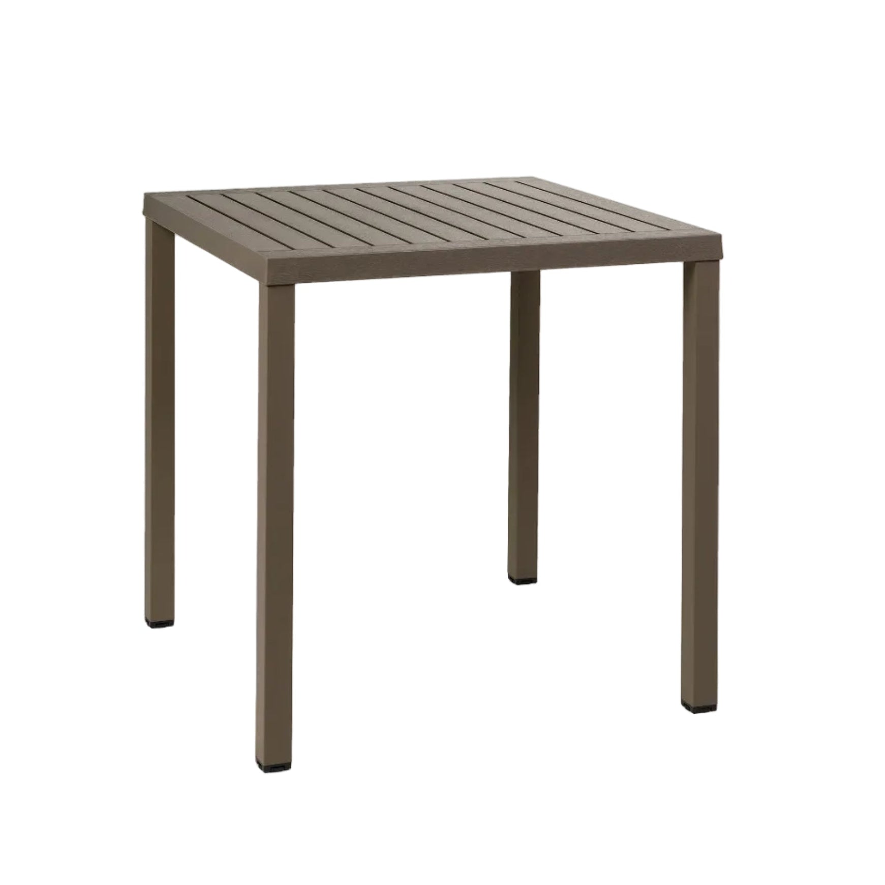 Buiten vierkante tafel CUBE bruin