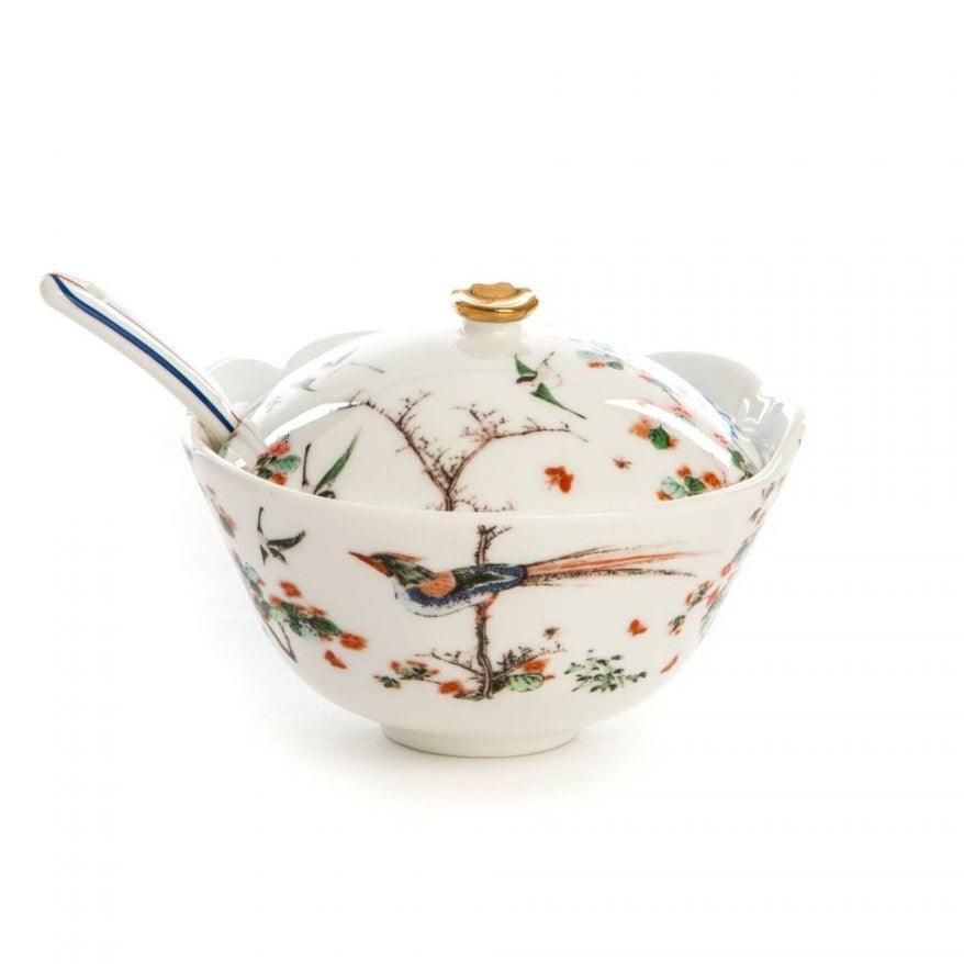 Cukiernica z łyżeczką HYBRID MAURILIA porcelanowy Seletti Eye on Design