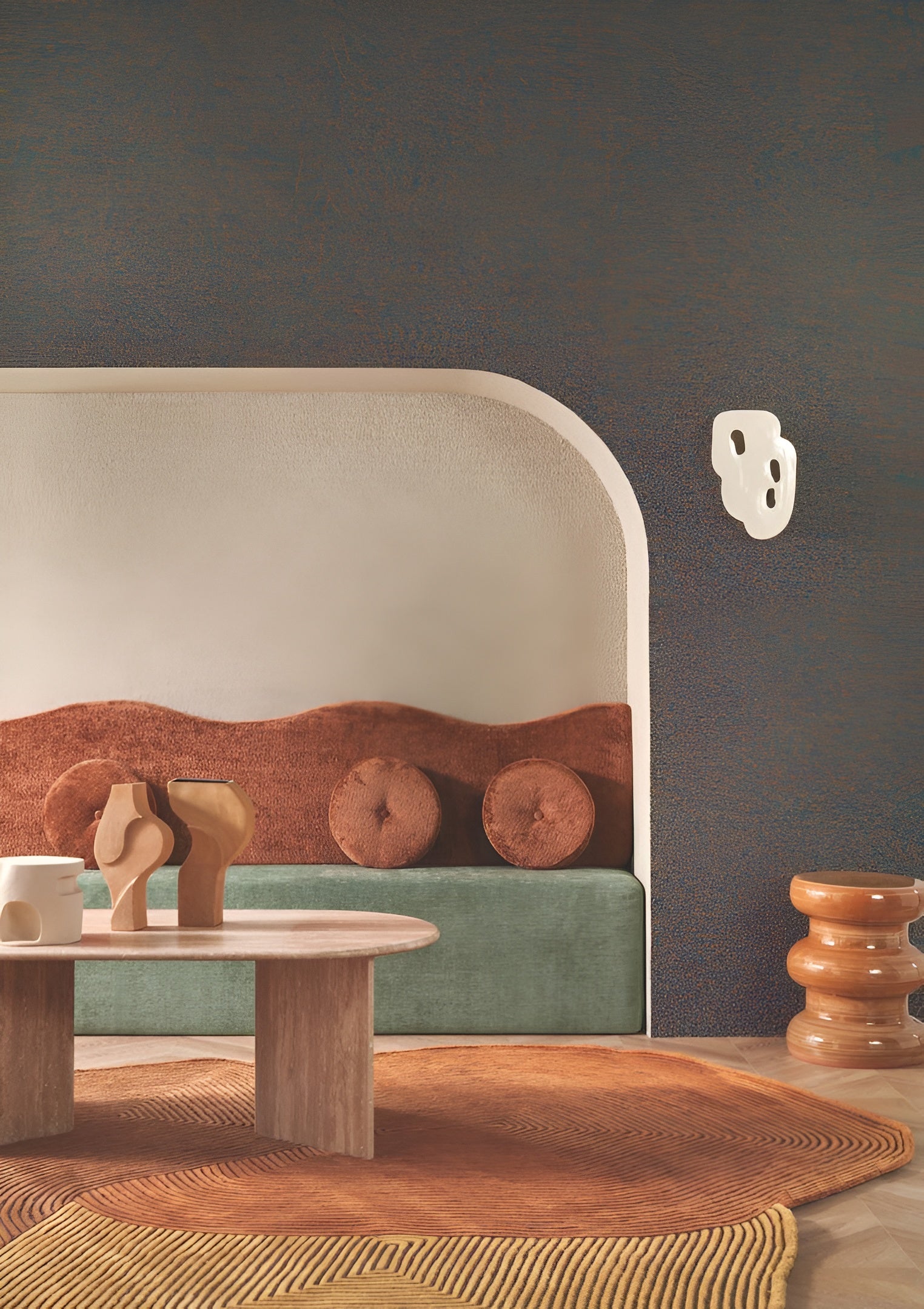 Structuurtextielbehang boucle EXQUIS - CRAIE zandkleur