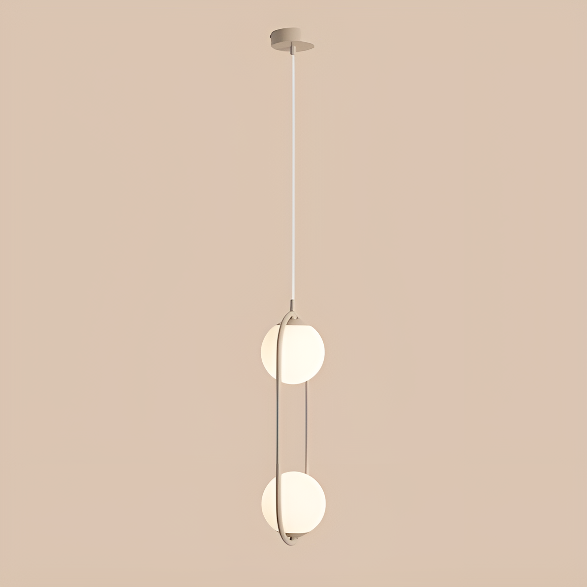 Hängelampe RIVA DUO beige