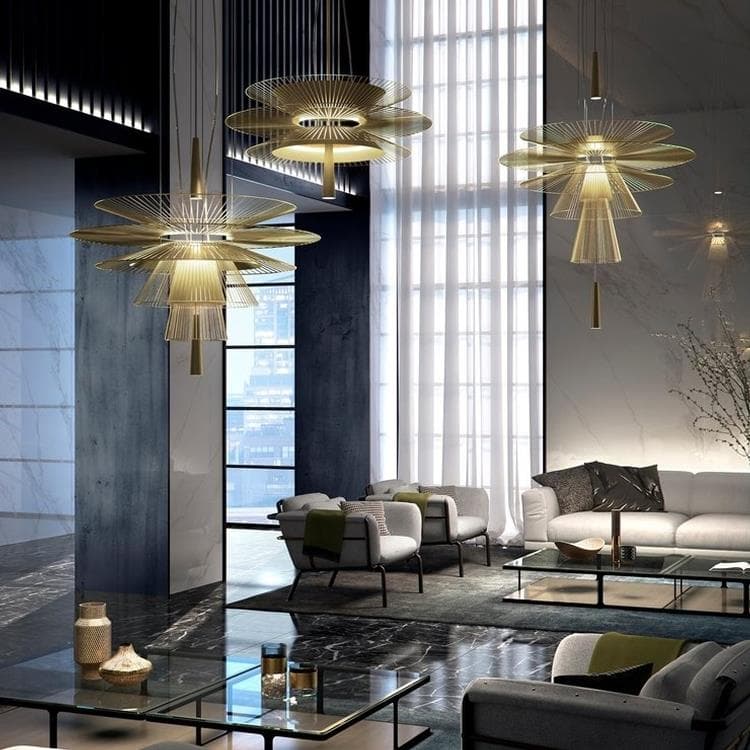 Gravity black hanging lamp