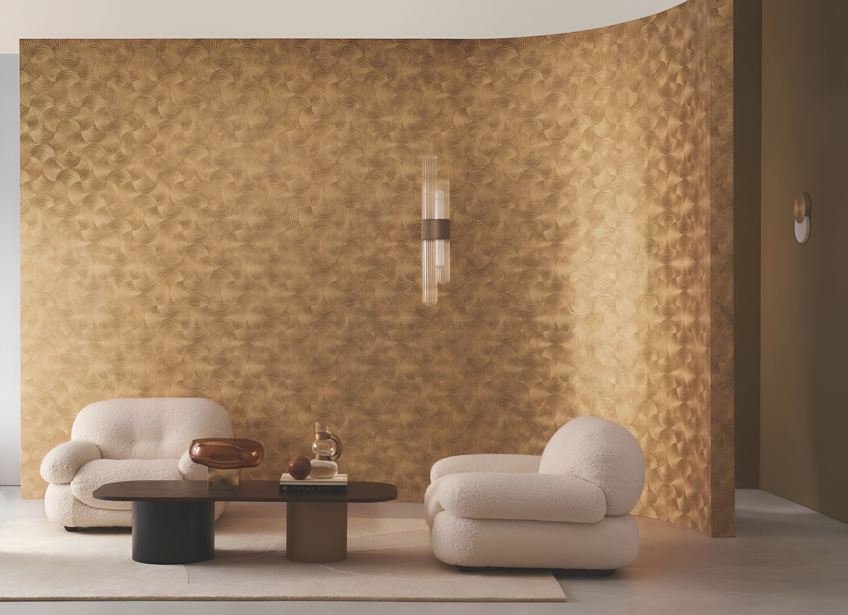 Metallische structuurverf met abstract patroon APHELIE - GROEN